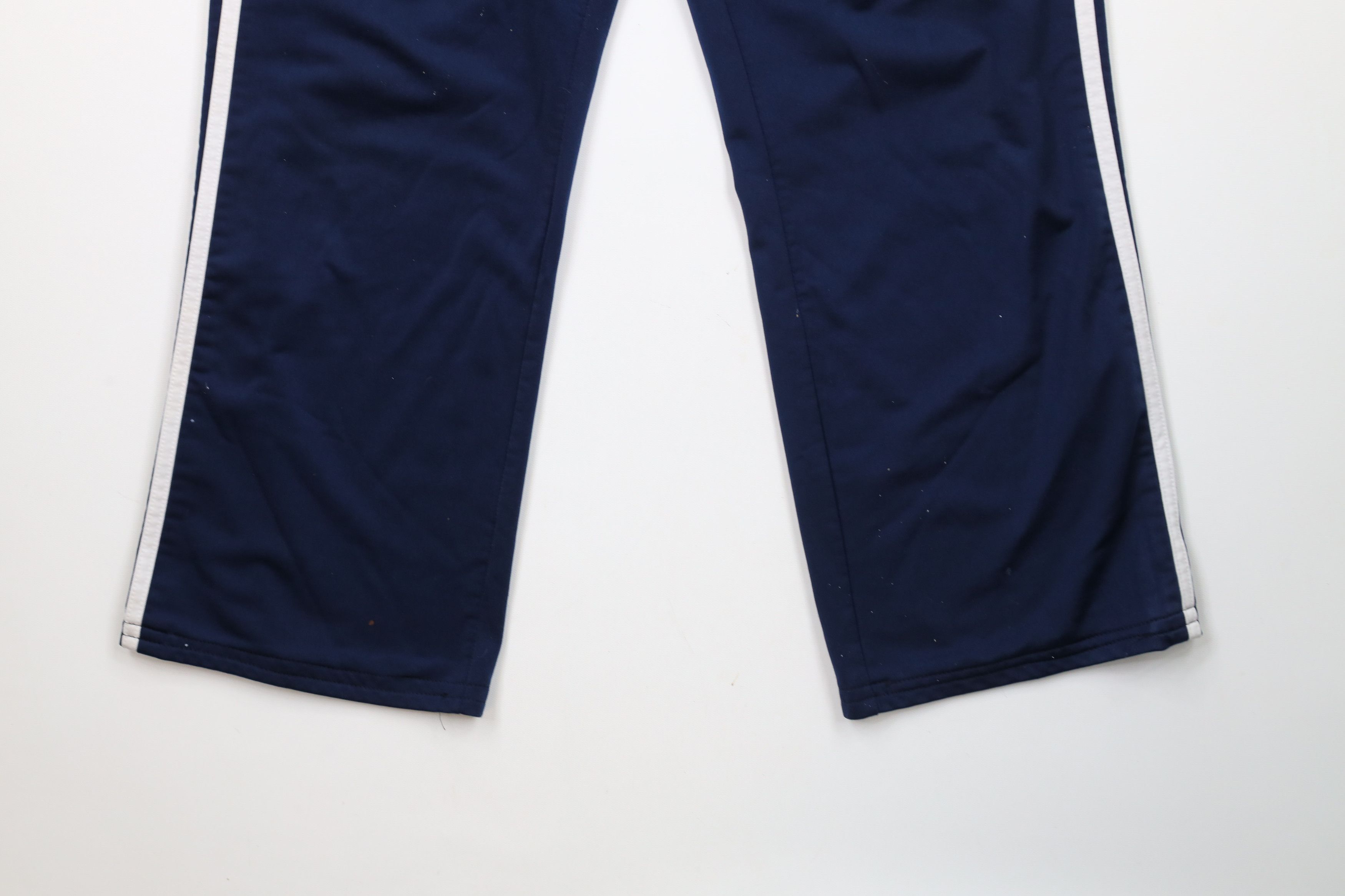 Adidas × Vintage Vintage Y2K Adidas Spell Out Striped Wide Leg Pants Blue Size 30" / US 8 / IT 44 - 4 Thumbnail