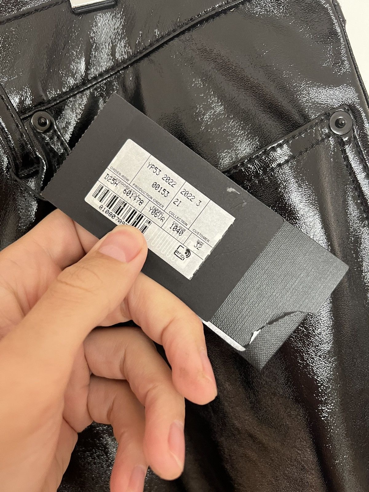 Saint Laurent Paris $790 BNWT laquered pants straight leg Size US 32 / EU 48 - 2 Thumbnail