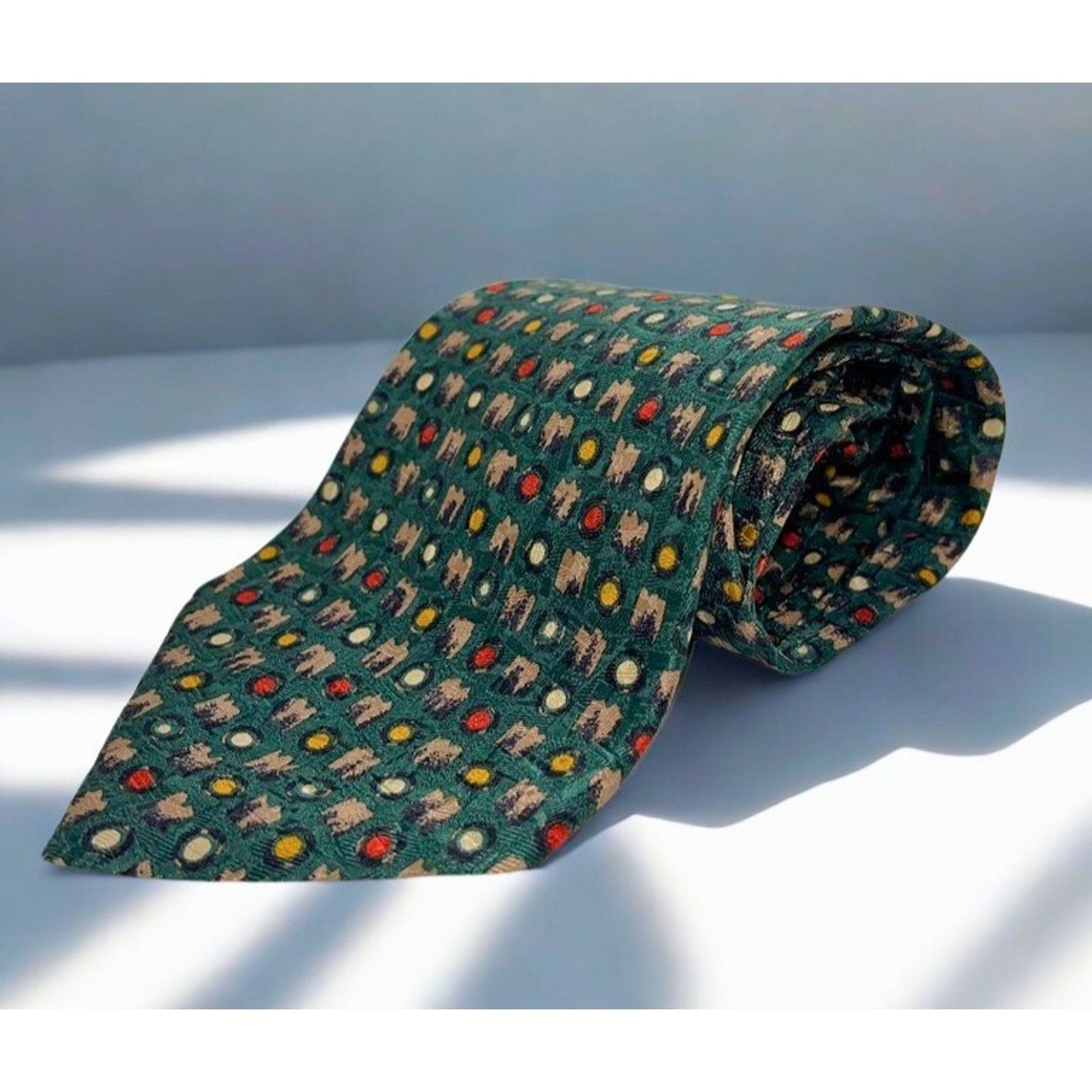 Ermenegildo Zegna Ermenegildo Zegna Soft 100% Silk Tie Abstract Geometric Size ONE SIZE - 10 Thumbnail