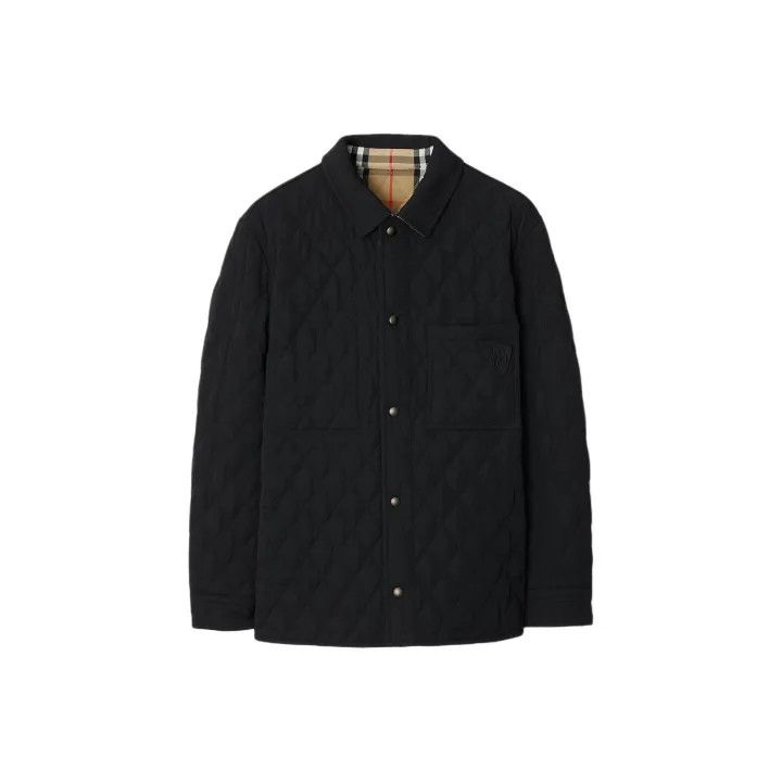 Burberry Burberry Black Logo Quilted Long Sleeve Jacket Size US M / EU 48-50 / 2 - 1 Thumbnail