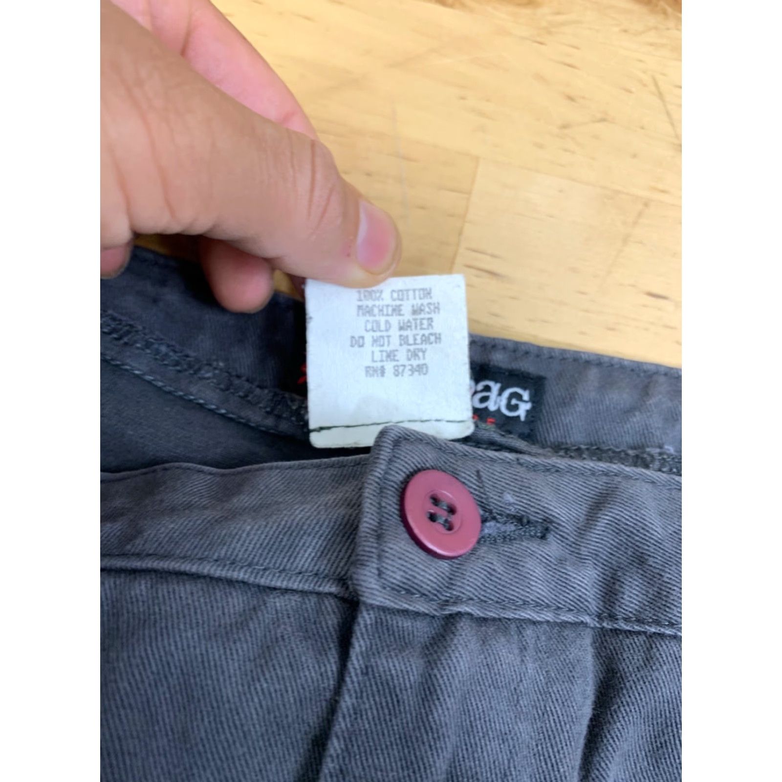 Vintage VINTAGE Tag Rag Pants Womens 11 Gray USA Wide Leg 11969 Size 32" / US 10 / IT 46 - 3 Thumbnail