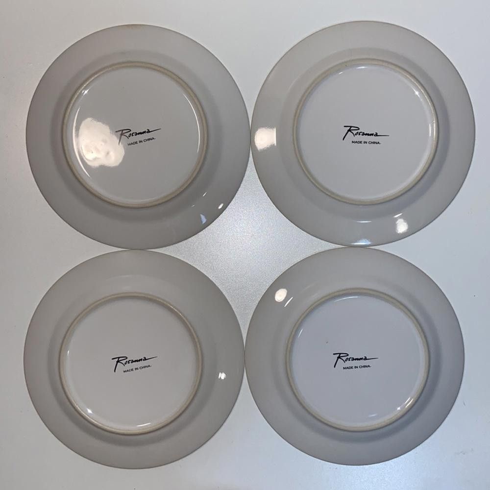 Designer Rosanna l Vintage Set of 4 Unique Dessert Plates Size ONE SIZE - 7 Thumbnail