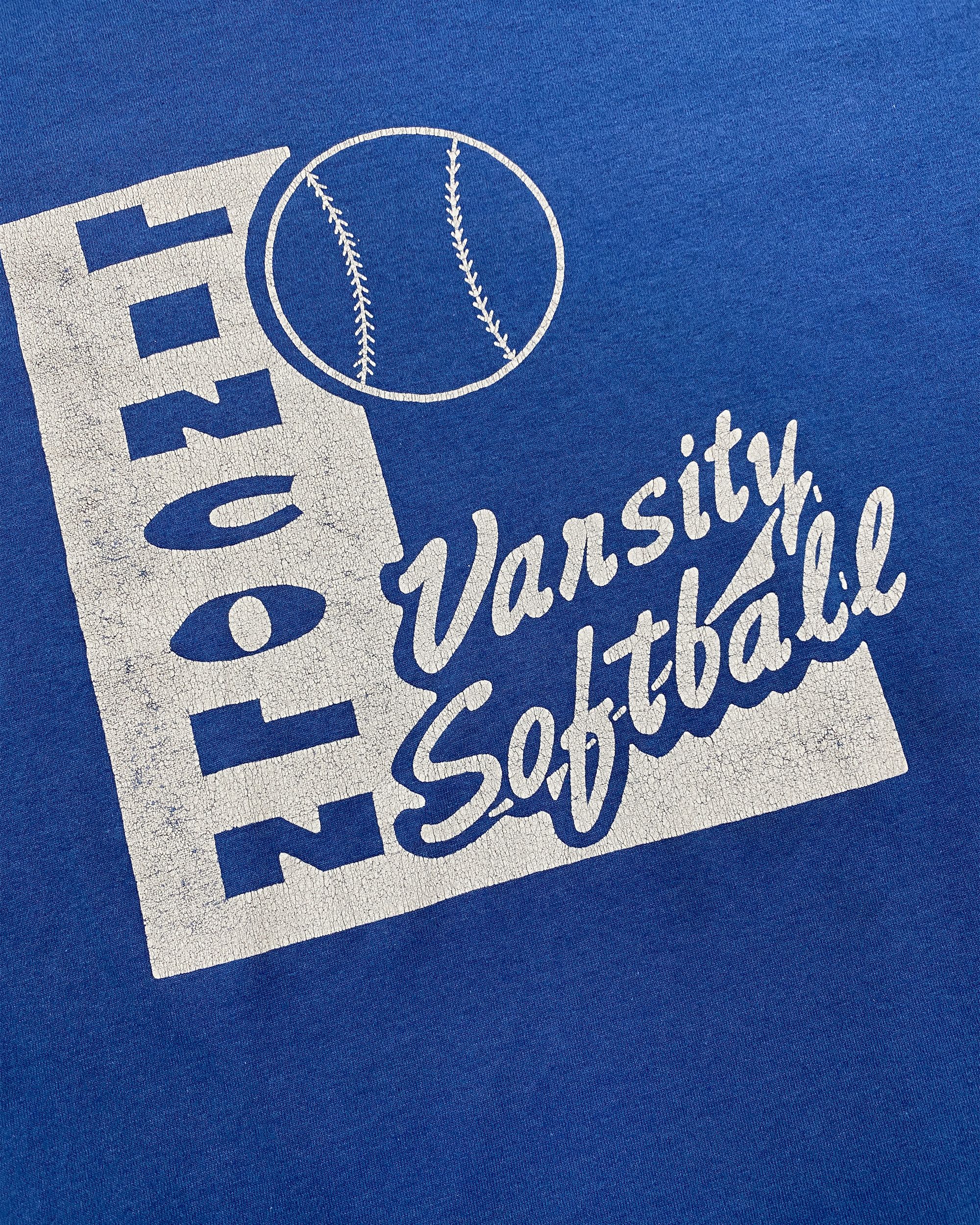 Vintage 1980s Lincoln Varsity Softball Single Stitched T-Shirt Size US XL / EU 56 / 4 - 5 Thumbnail