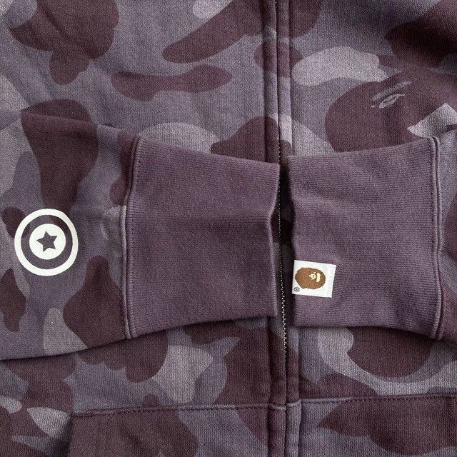 Bape BAPE CAMO APE Head full zip hoodie burgundy a bathing ape Size US M / EU 48-50 / 2 - 7 Thumbnail