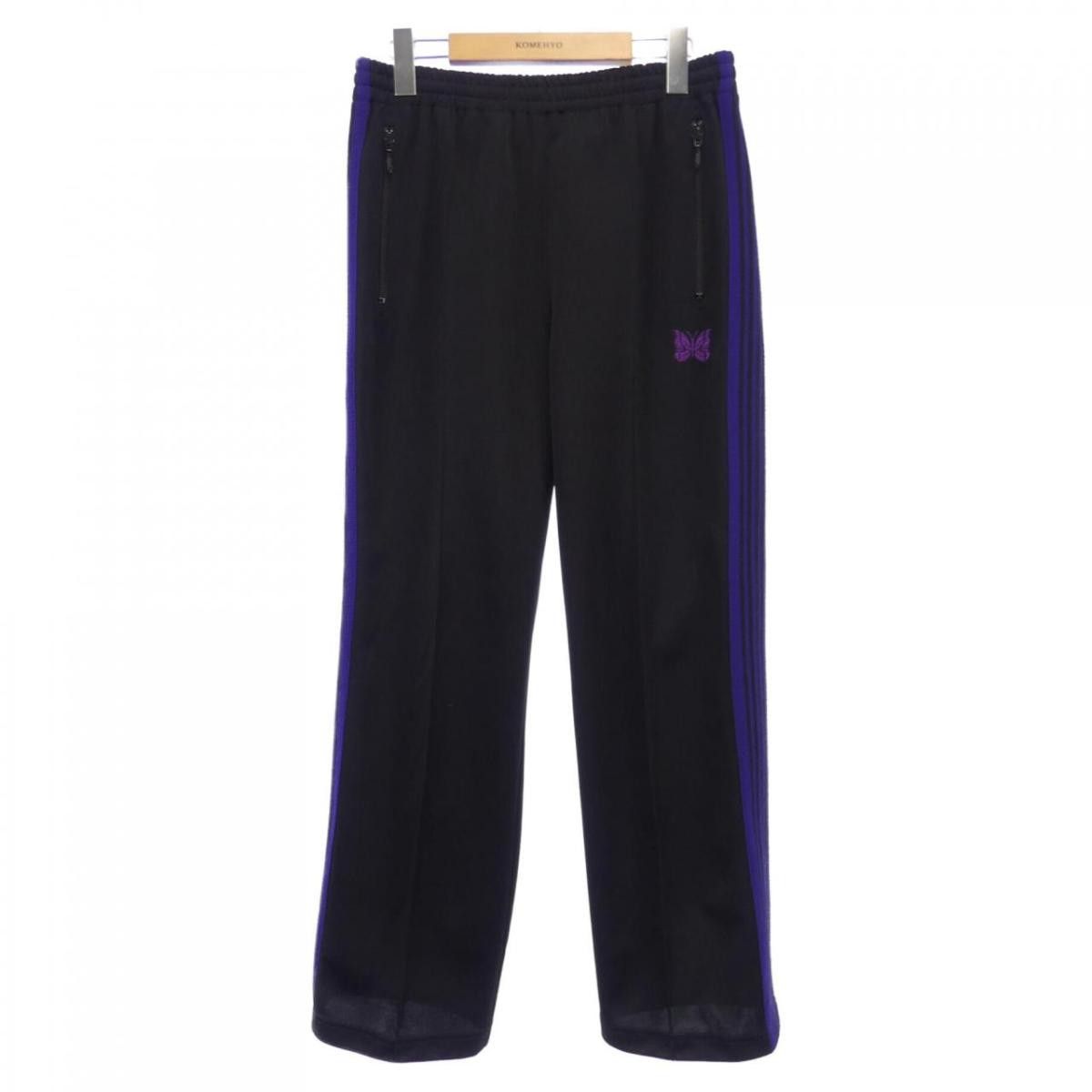 Needles Sweat Pants Side Tape Logo Polyester Black Size US 30 / EU 46 - 1 Thumbnail