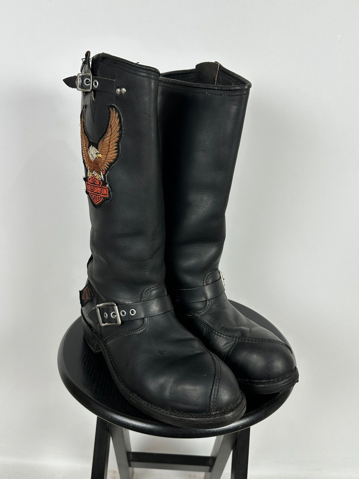 Harley Davidson 80s Vintage Harley Davidson Eagle Leather Motorcycle Boots Size US 9.5 / EU 42-43 - 5 Thumbnail