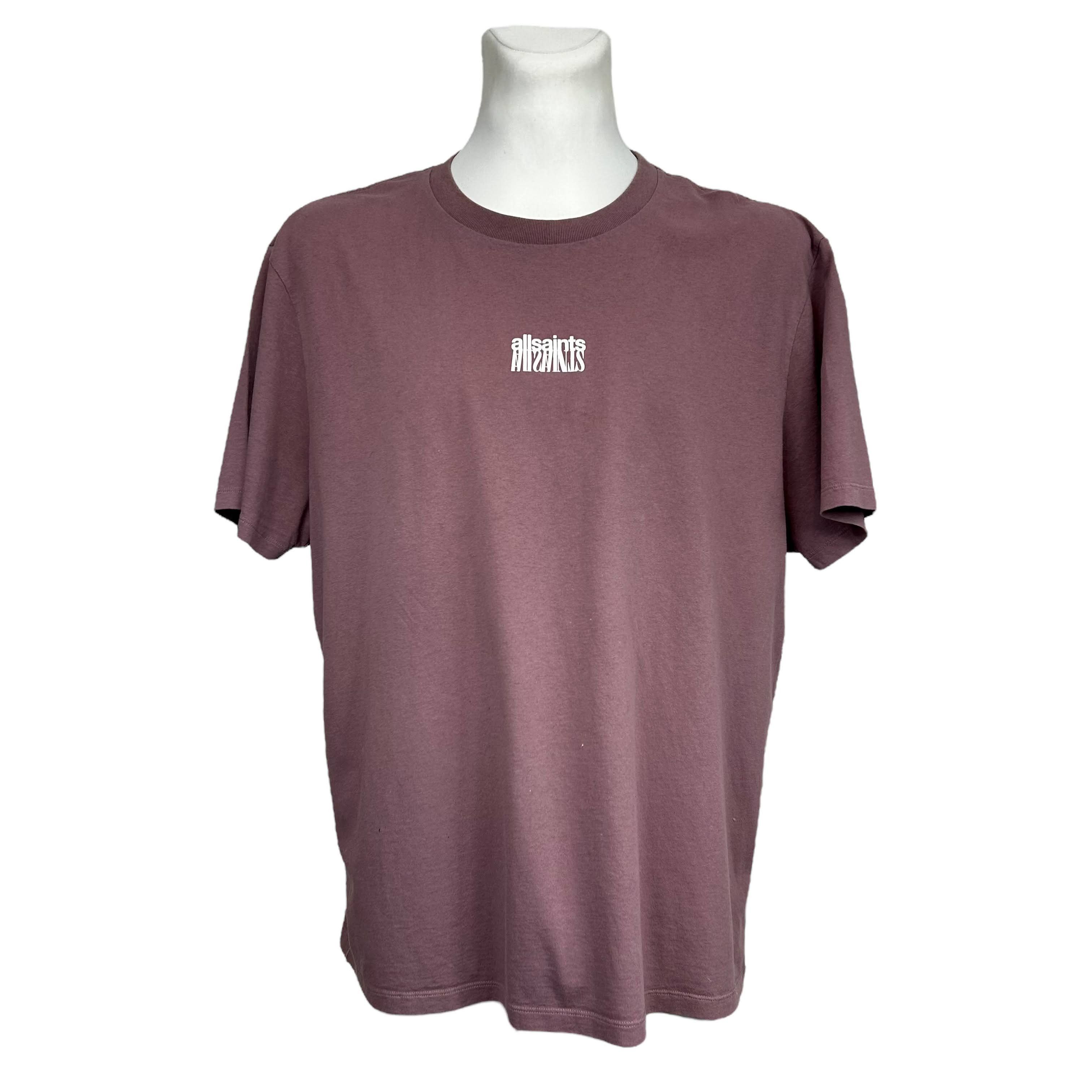 Allsaints Allsaints Maroon Red Refract Short Sleeve T-shirt Cotton L Size US L / EU 52-54 / 3 - 1 Thumbnail