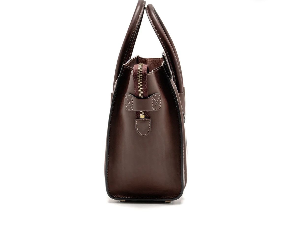 Celine CELINE MICRO LUGGAGE BAG CALFSKIN BURGUNDY GHW Size ONE SIZE - 3 Thumbnail
