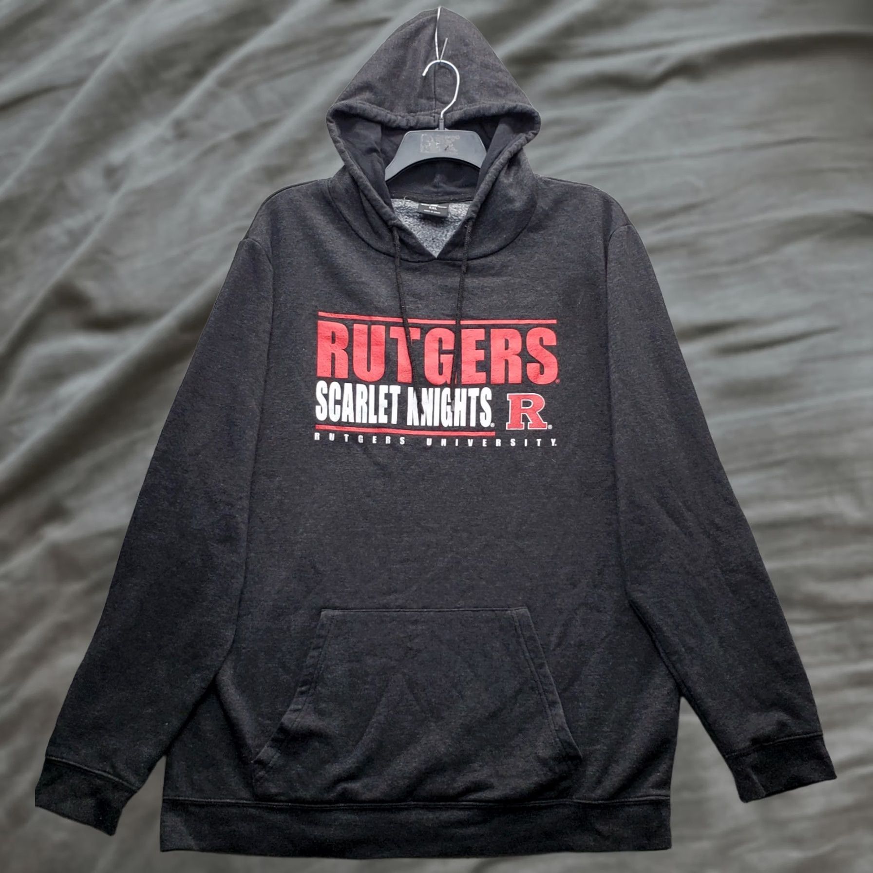 Vintage Rutgers University Colosseum Hoodie Mens XXL Gray Kangaroo Pocket Lined Fleece Pullover Shirt Size US XXL / EU 58 / 5 - 1 Thumbnail