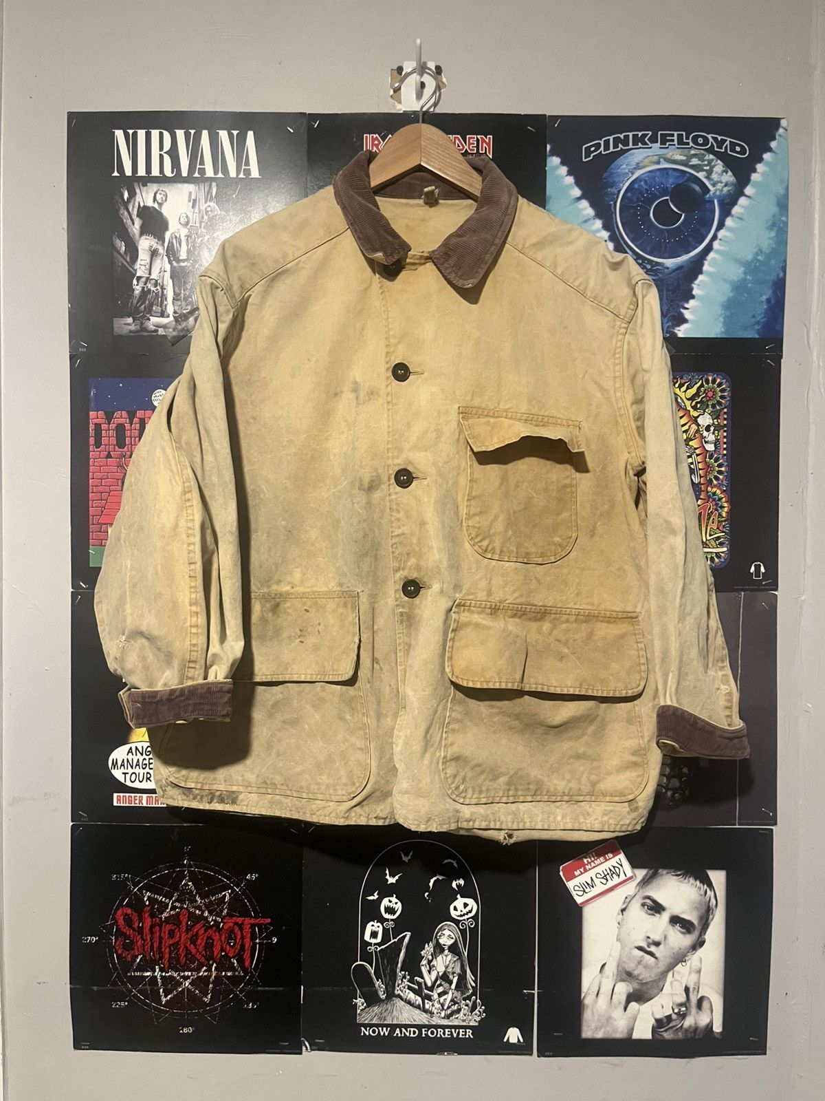 Other Vintage 70’s 80s Tan Heavy duty Thrashed Hunting Duck Jacket Size US XL / EU 56 / 4 - 7 Thumbnail