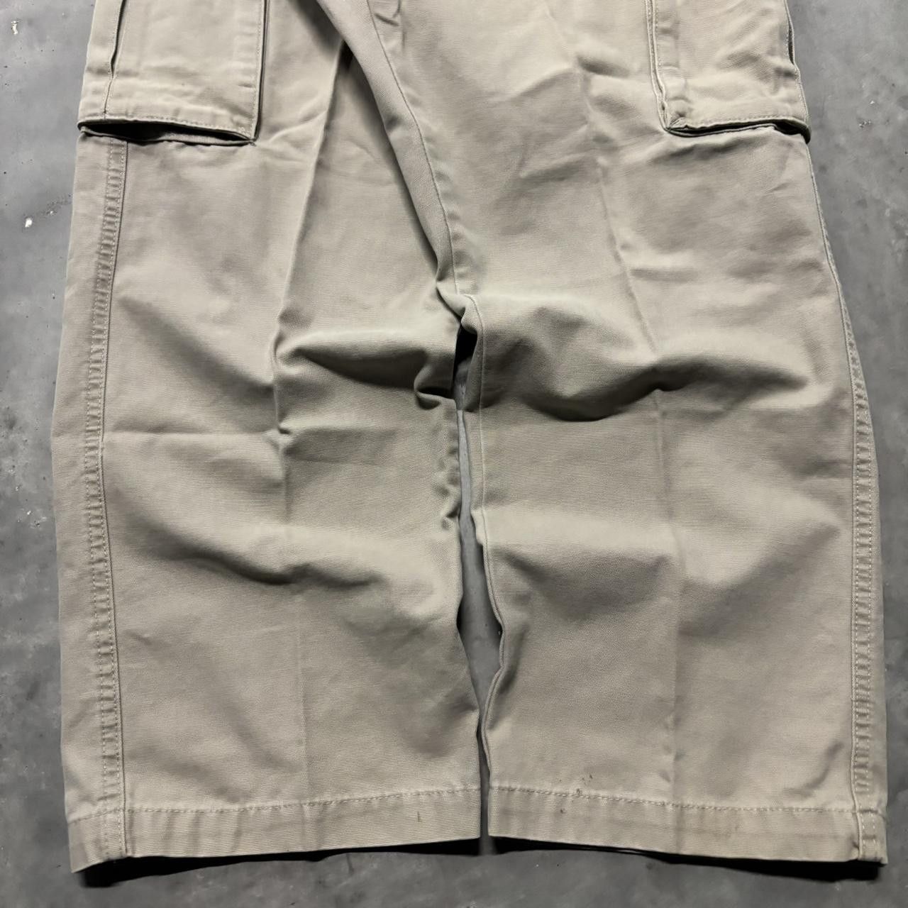 Japanese Brand × Vintage Crazy Vintage Y2K/2000s Baggy Cream Skater Style Cargo Pants! Size US 34 / EU 50 - 6 Thumbnail