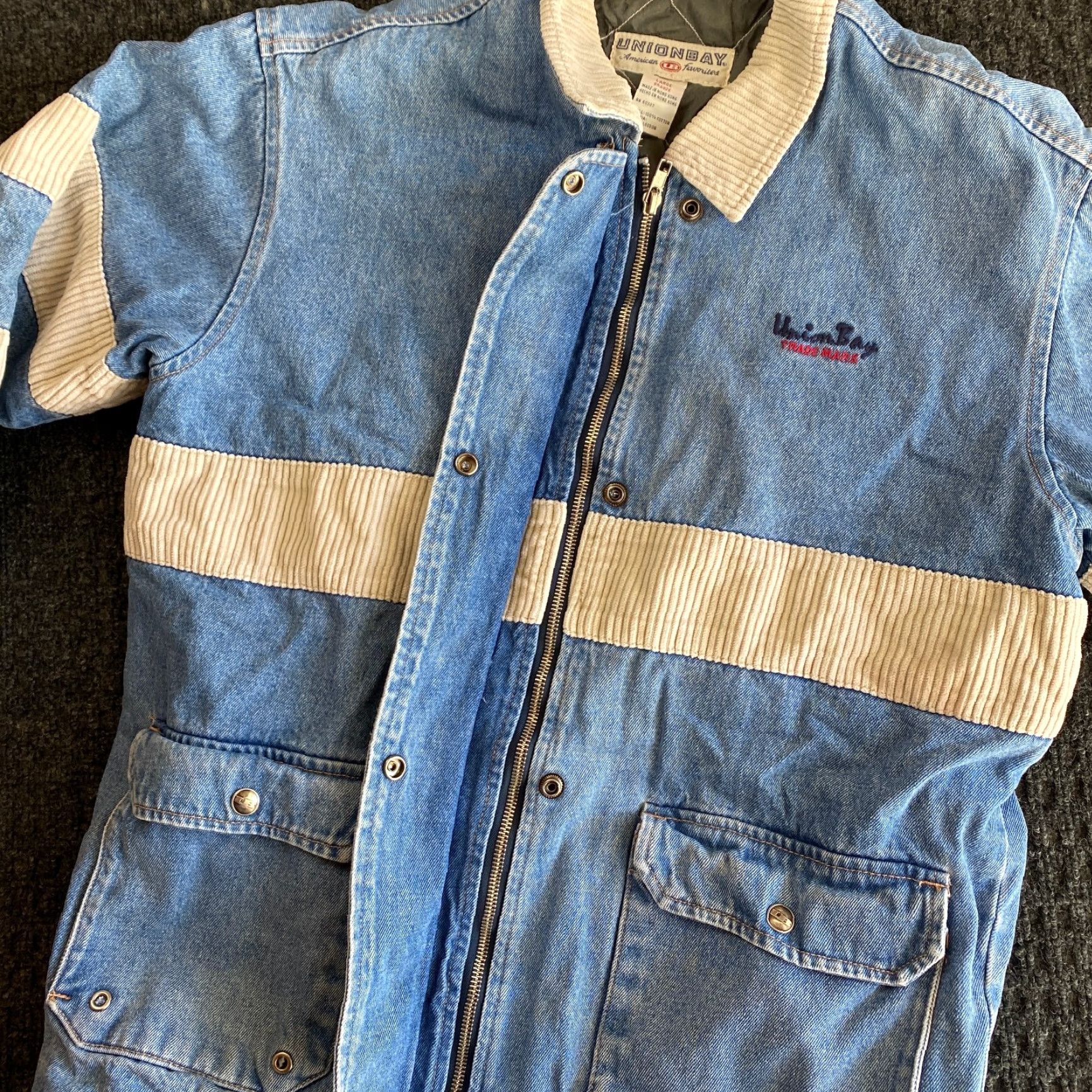 Vintage VINTAGE Union Bay Denim Jacket ¾ Sleeve L Women’s Blue Jeans Coat 90s Chore Pea Casual Size 36" / US 14 / IT 50 - 6 Thumbnail