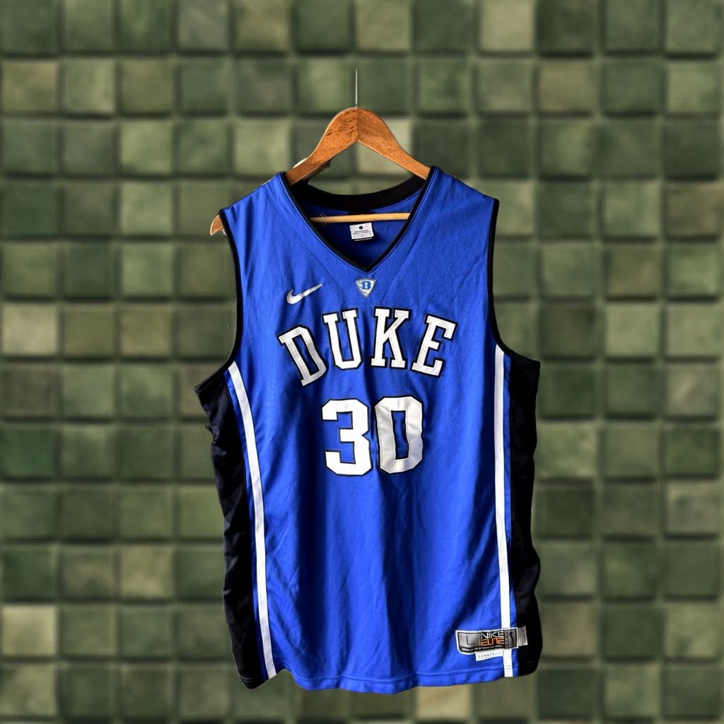 Nike NIKE ELITE Duke Blue Devils BASKETBALL JERSEY #30 MENS LARGE Blue DEVILS 90s Nike Basketball Jersey Shirt Sports USA Fans Size US L / EU 52-54 / 3 - 1 Thumbnail