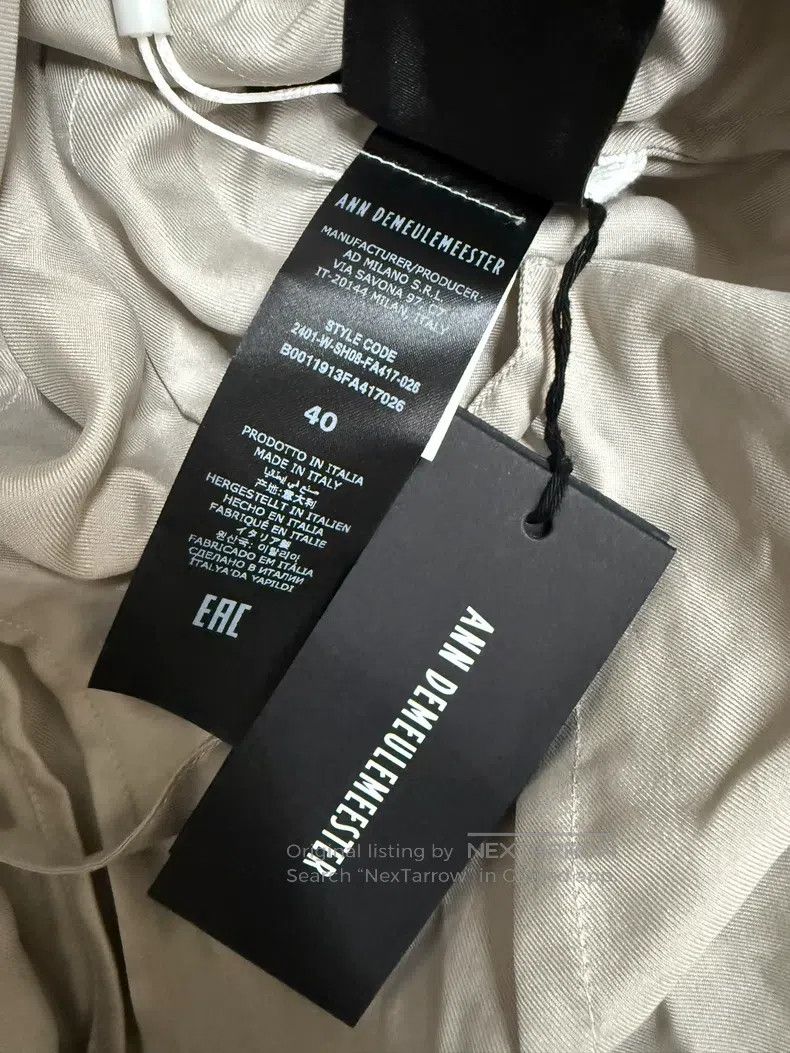 Ann Demeulemeester Ann Demeulemeester Size L silk irregular shirt Size US L / EU 52-54 / 3 - 2 Thumbnail