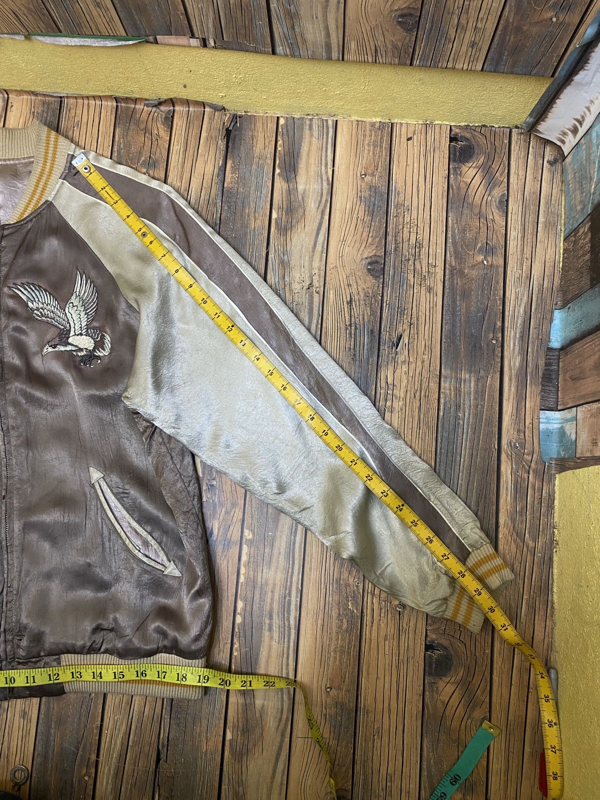 Takeo Kikuchi Vintage Takeo kikuchi Sukajan Eagle Bomber Jacket Size US S / EU 44-46 / 1 - 12 Thumbnail