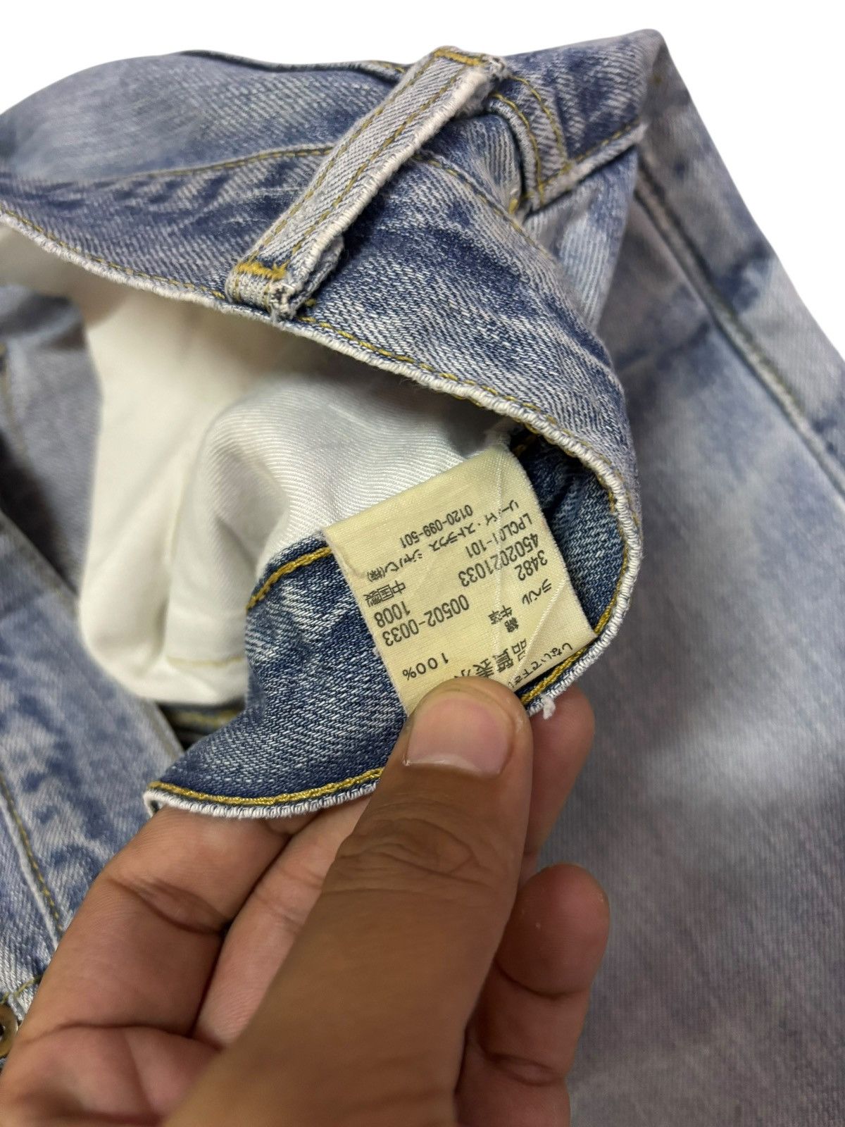 Levi's Vtg 90s Levis 502 Blue Wash Distressed Jeans Size US 31 - 9 Thumbnail