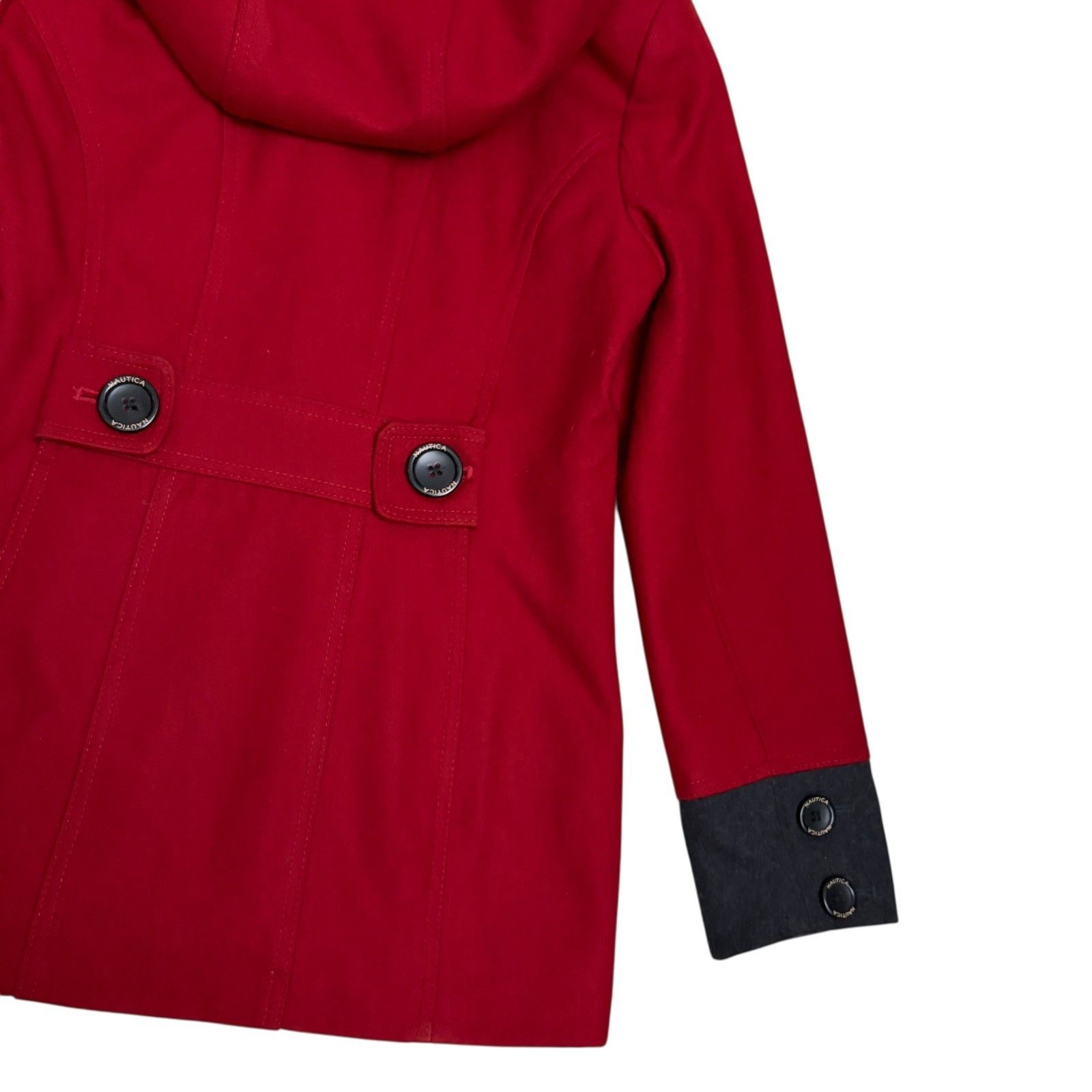 Nautica NAUTICA Recycled Wool Winter Casual Red Pea Coat Medium Size M / US 6-8 / IT 42-44 - 5 Thumbnail