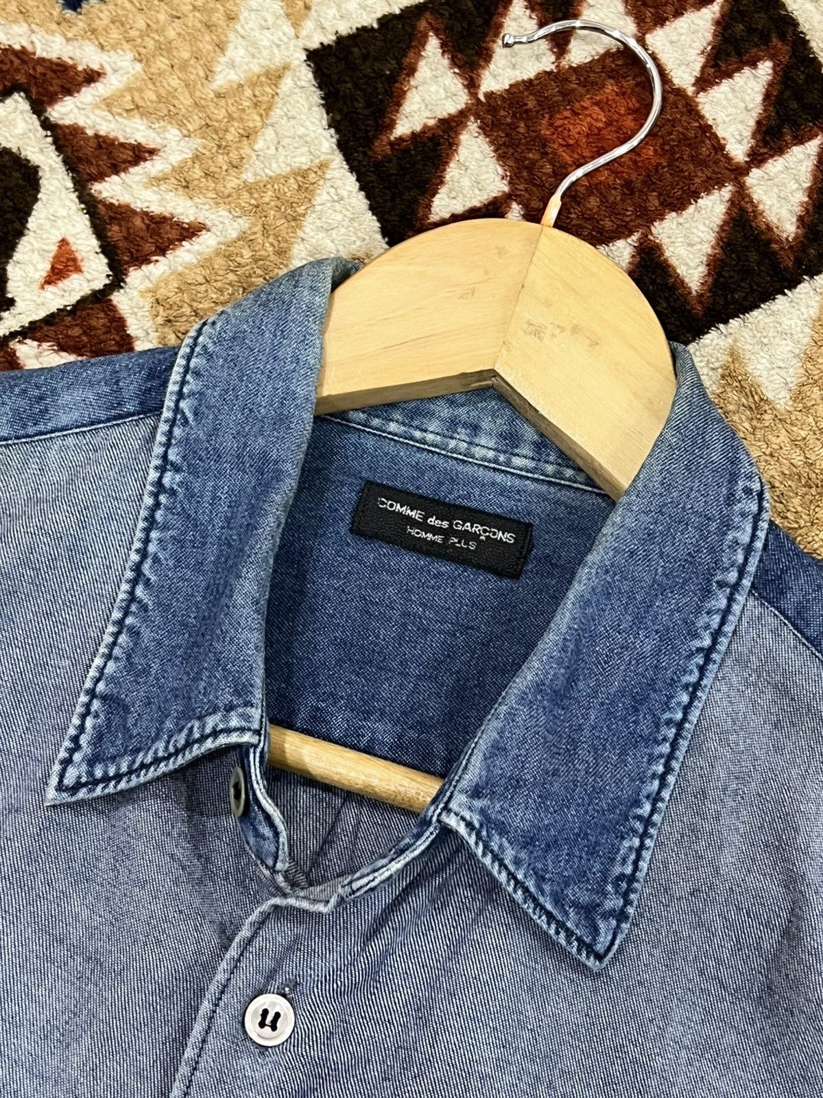 Comme des Garcons Vtg 90's Comme des Garcons Patchwork Denim Shirt Size US XL / EU 56 / 4 - 2 Thumbnail