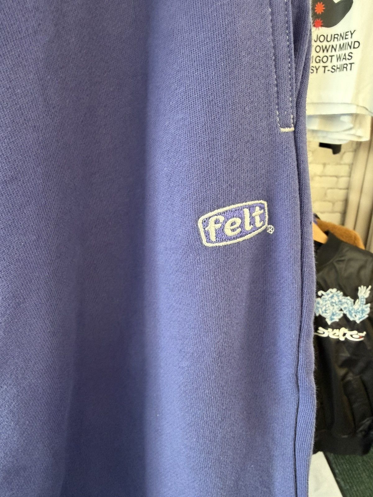 FELT FELT “Contrast Stitched” Mild Purple Sweatpants Size US 30 / EU 46 - 2 Thumbnail