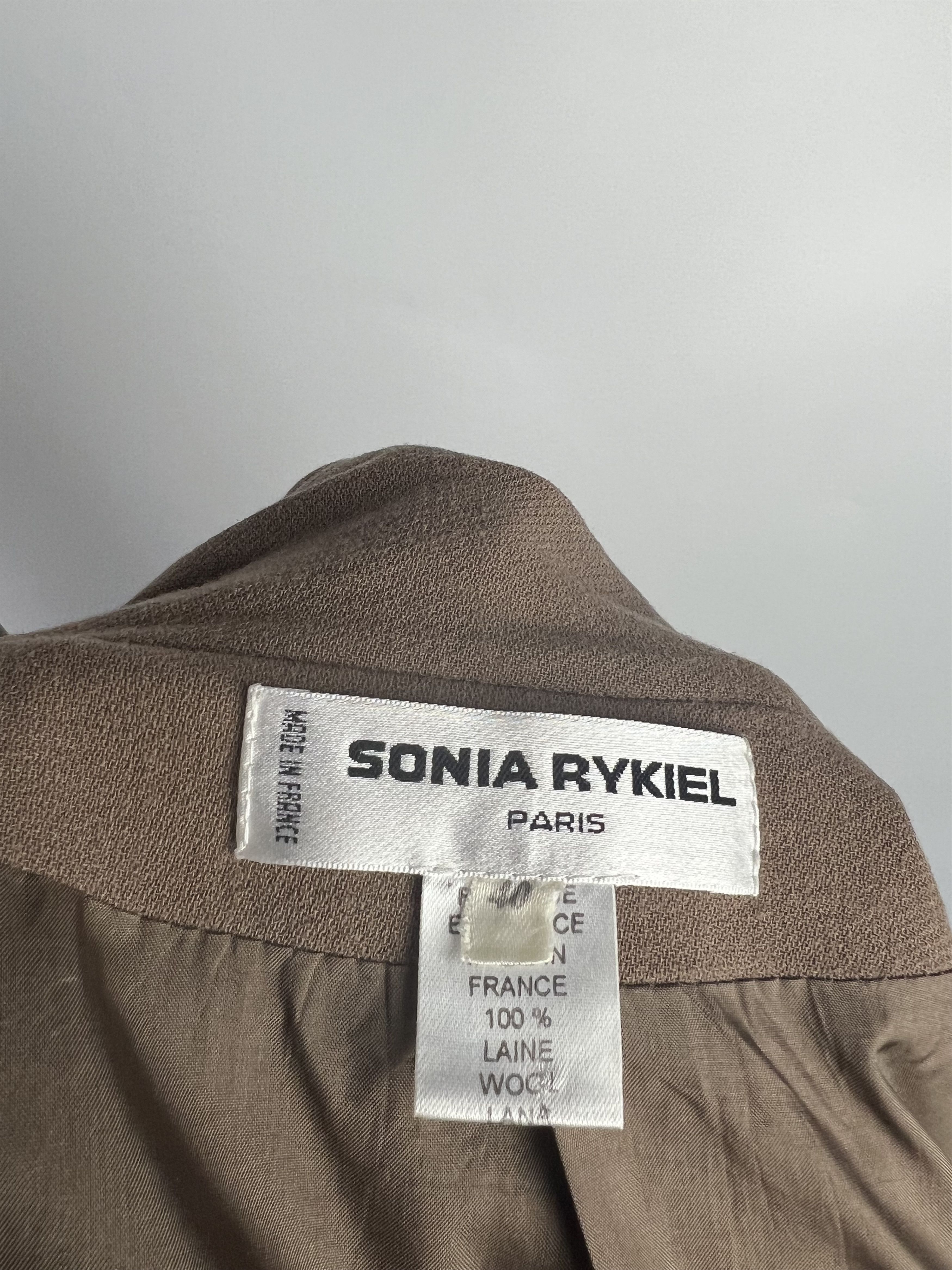 Sonia Rykiel Rare Vintage Sonia Rykiel Brown Wool Blazer Jacket Size 40 Size M / US 6-8 / IT 42-44 - 11 Thumbnail