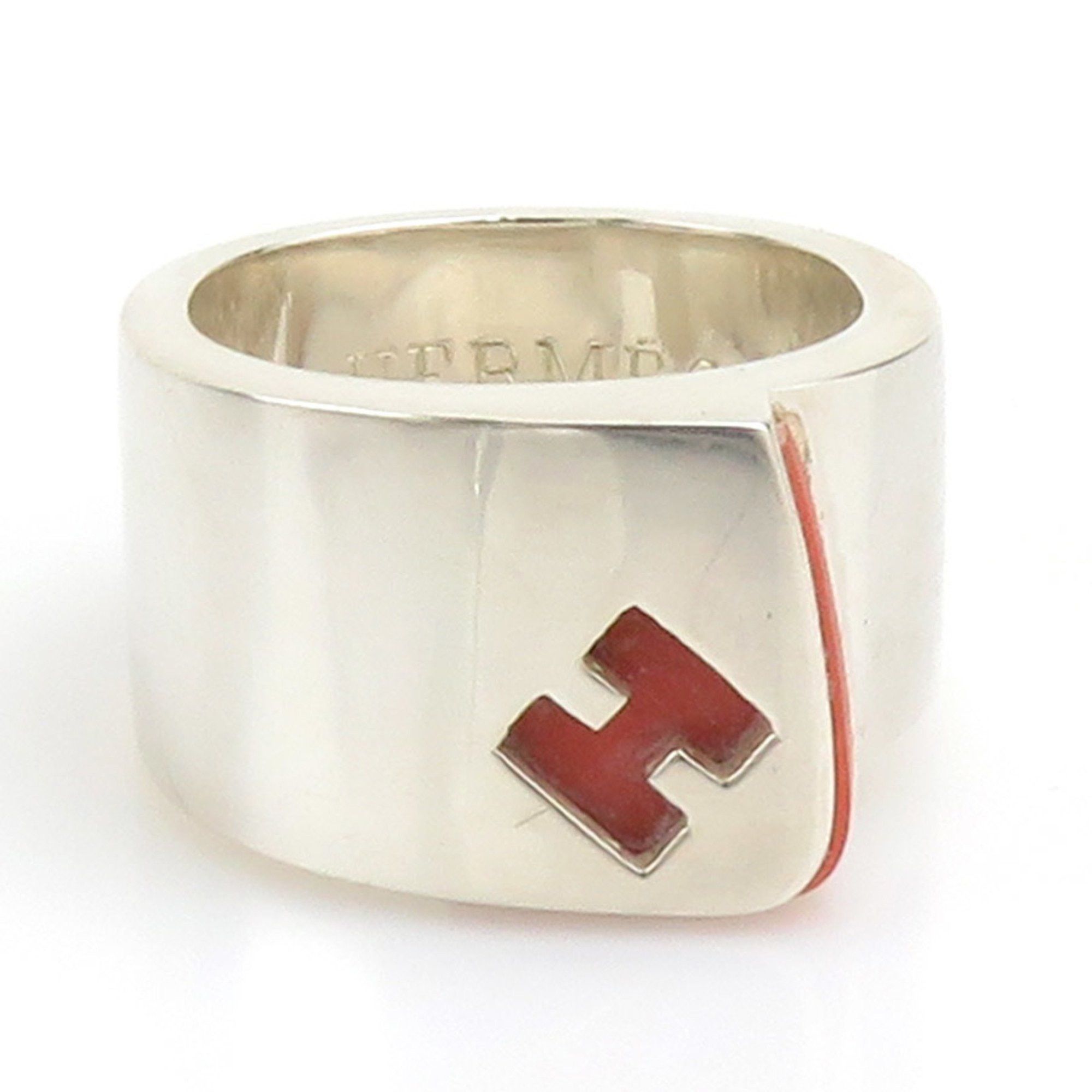 Hermes Hermes Ring, Silver 925, Silver, Orange, Women's e60488a Size ONE SIZE - 1 Thumbnail