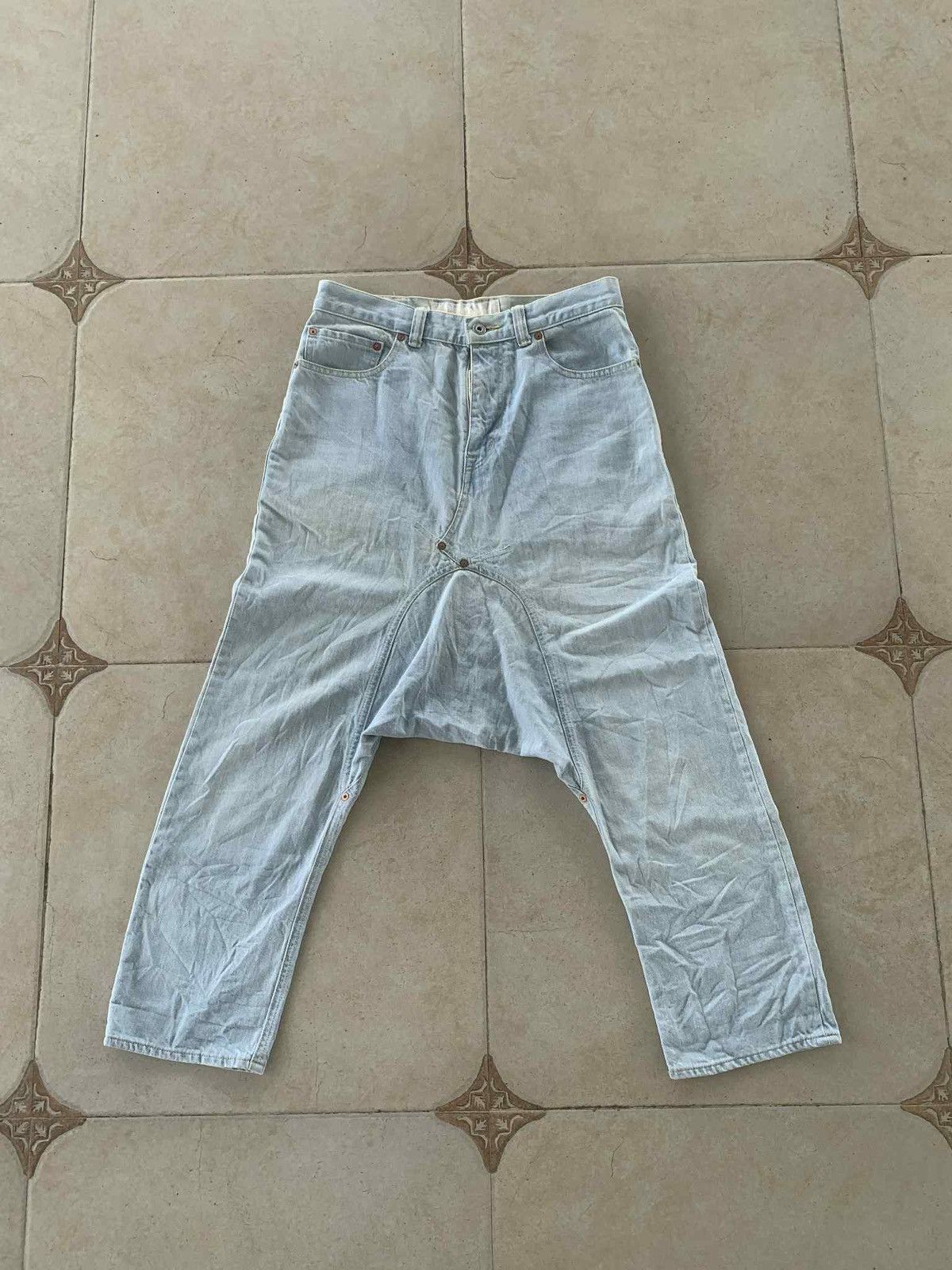 Comme des Garcons × Fumito Ganryu Ganryu drop crotch denim