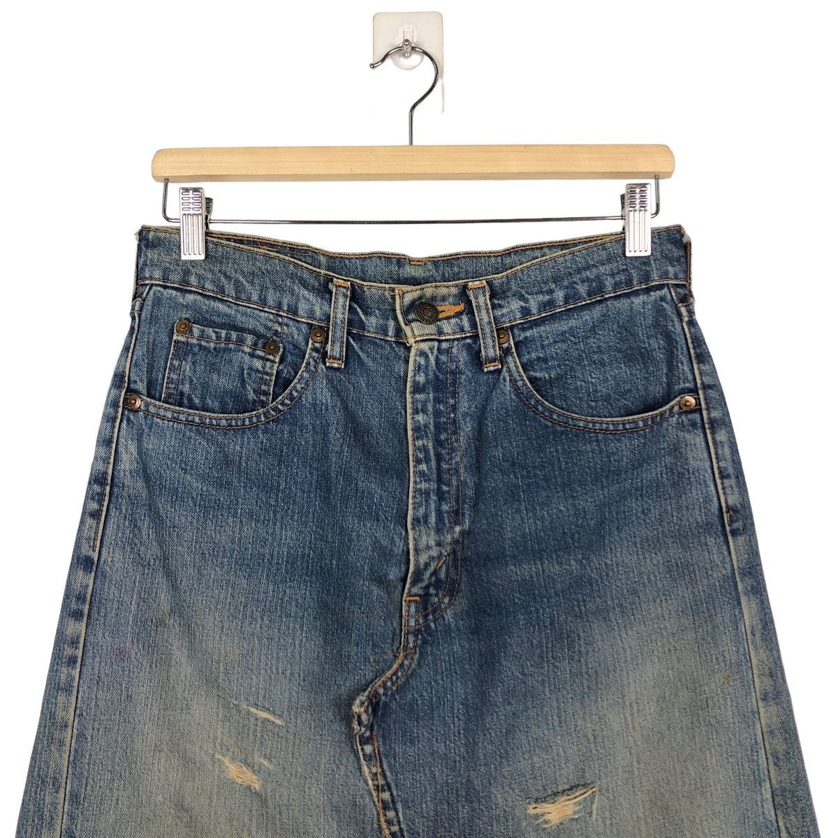 Levi's 🔥Rare Custom Design Skirt Levi’s Cartoon Network Design Size 29" - 3 Thumbnail