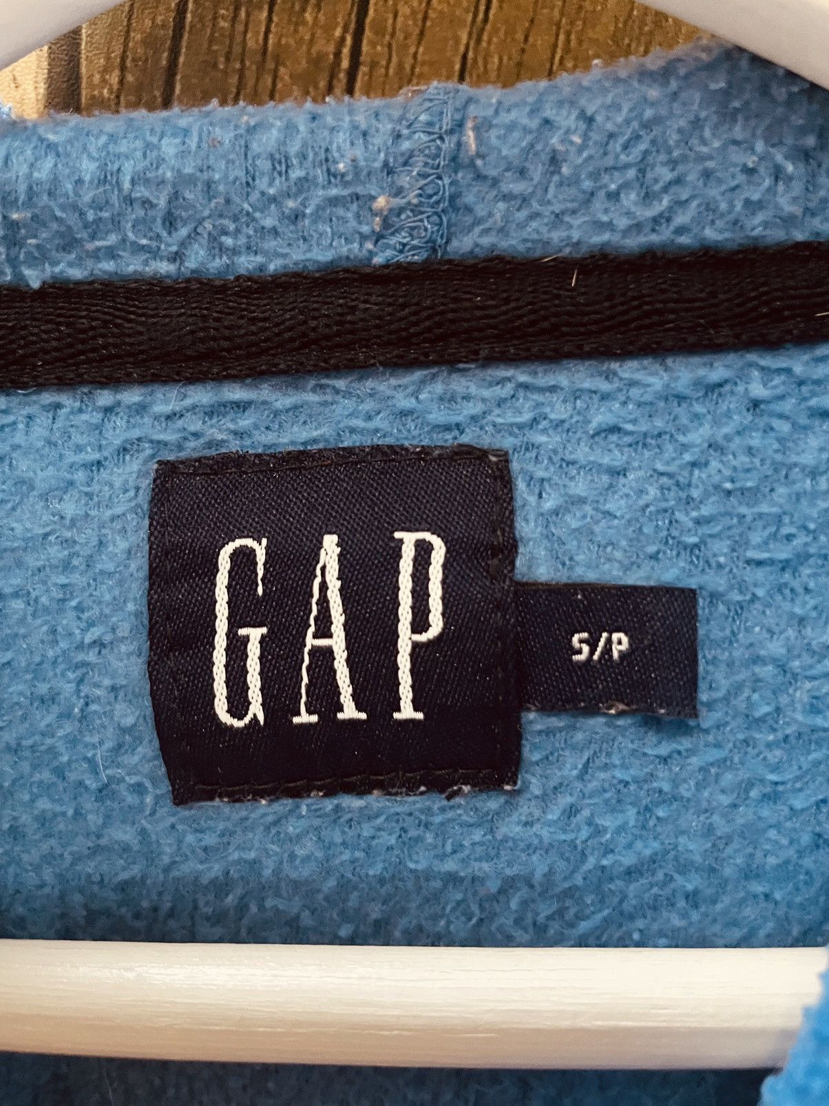 Gap × Vintage Gap light blue fleece hoodie big logo vintage Size US S / EU 44-46 / 1 - 6 Thumbnail
