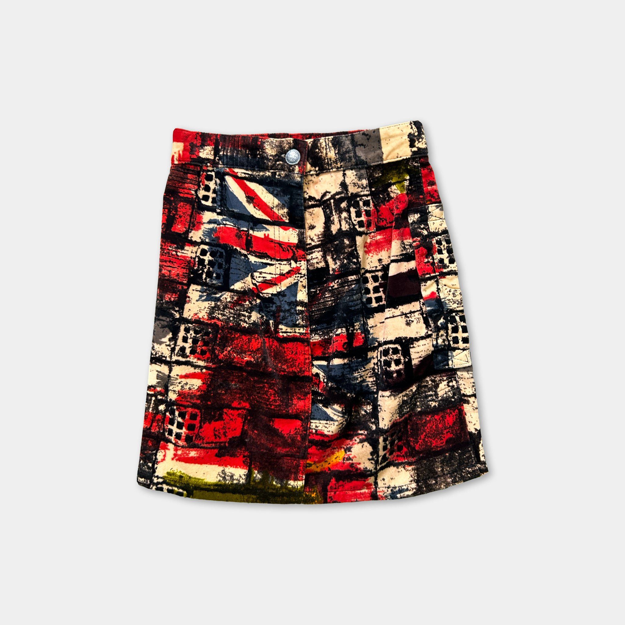 Jean Paul Gaultier Jean Paul Gaultier 1996 Flag Fight Racism Skirt Size 42" / US 20 - 1 Thumbnail