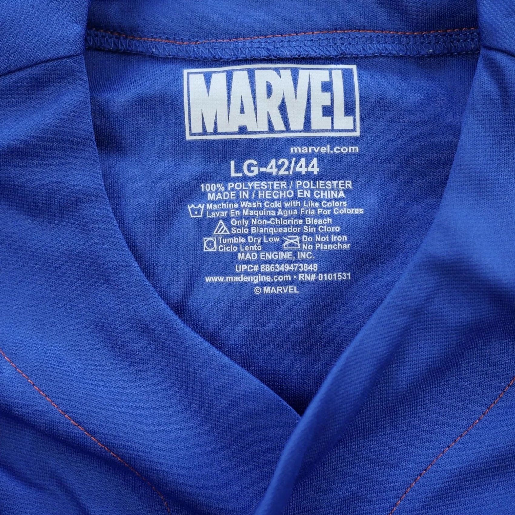 Vintage Marvel Captain America Shirt Mens Large Baseball Jersey Button Up Mad Engine Size US L / EU 52-54 / 3 - 5 Thumbnail