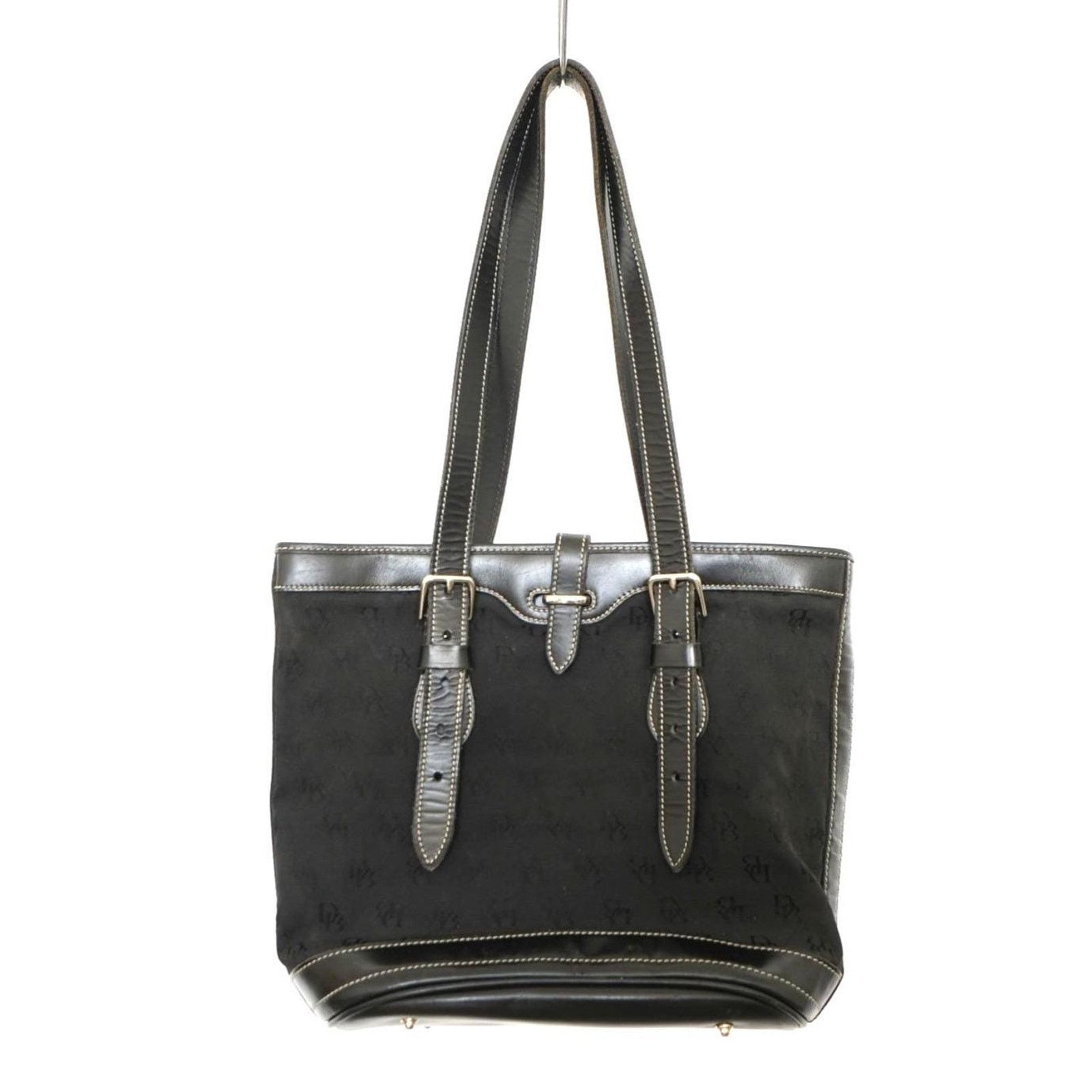Dooney Bourke Vintage Dooney & Bourke Db Monogram Tote Bag Shoulder Bag in Black, Women's