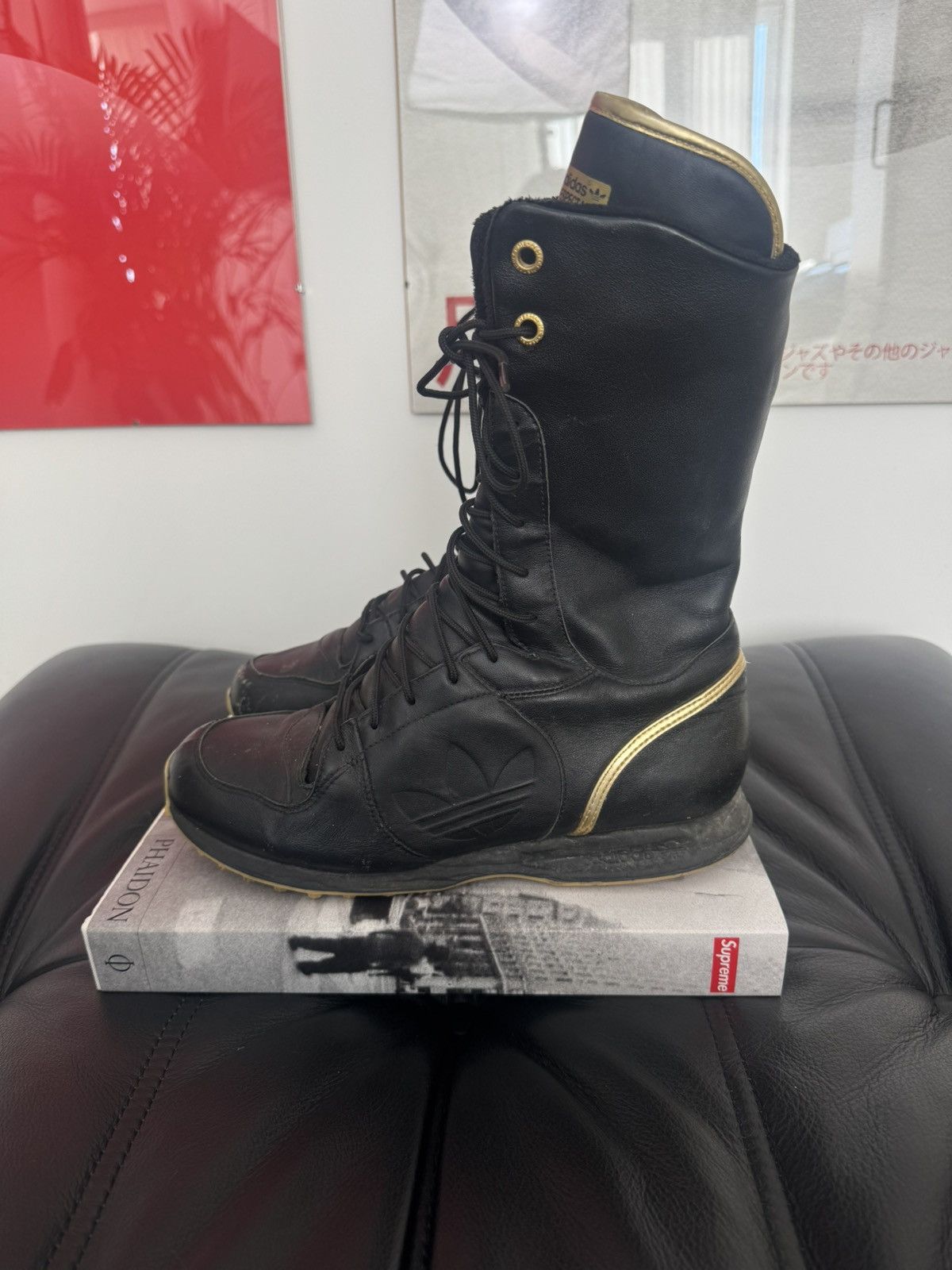 Adidas Adidas Vintage Y2k High Top Black Leather Missy Elliott Rare Size US 8 / IT 38 - 3 Thumbnail