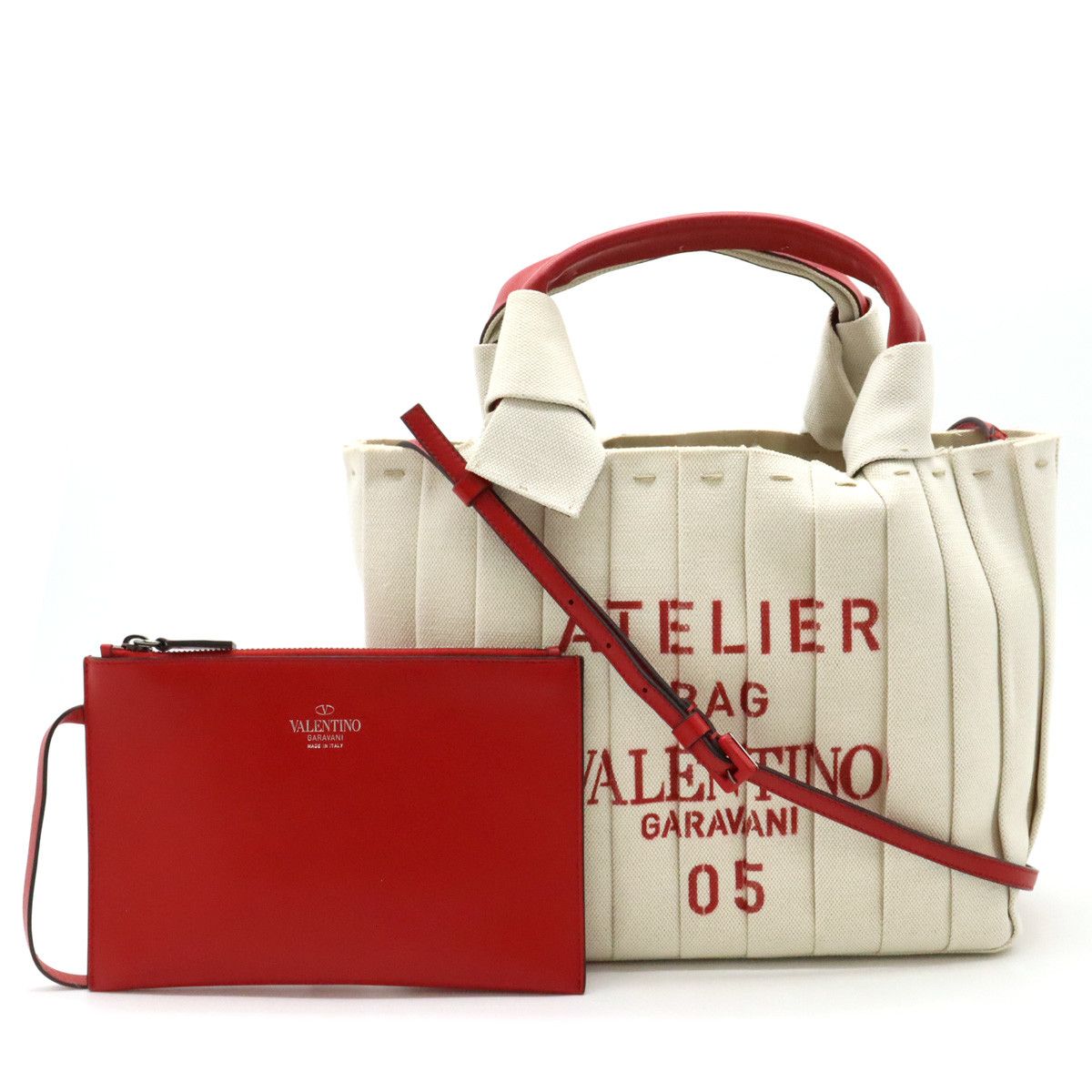 Valentino Valentino Valentino Garavani Atelier Brisse Edition 2-Way Tote Bag Canvas Tote Bag in Great Condition Size ONE SIZE - 1 Thumbnail