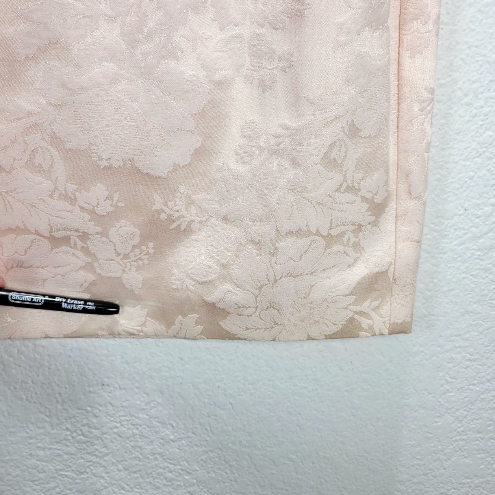 Vintage Vtg Scott McClintock Peach Floral Brocade Skirt Straight Pencil Back Slit Sz 4 Orange Eveningwear Cotton Blend, Cocktail, 90s Womens Size 27" / US 4 / IT 40 - 6 Thumbnail