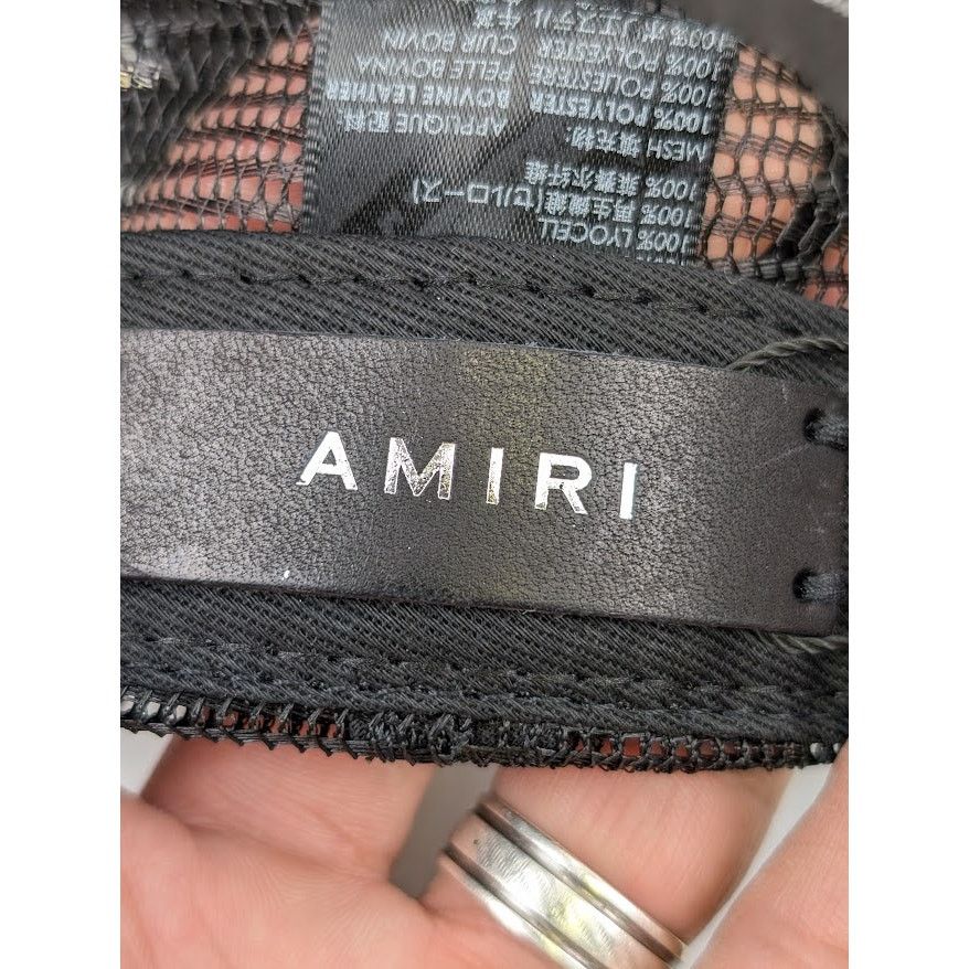 Amiri o1rshd1 Q:12 / Three Star Trucker Cap / Hat in Black/Lime Size ONE SIZE - 18 Thumbnail