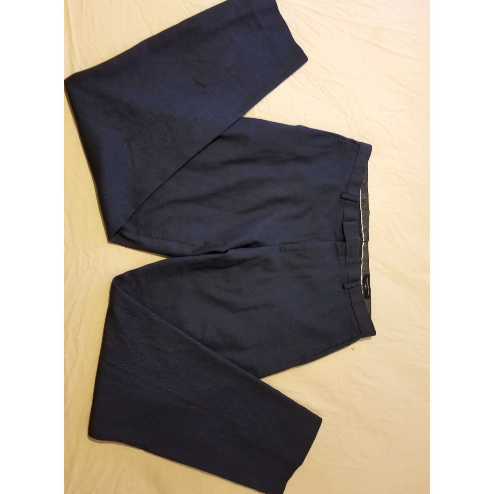 Banana Republic Mens Banana Republic Dress Pants 34x34 Slim Navy Blue Slack Chino Khaki Trouser Size US 34 / EU 50 - 2 Thumbnail