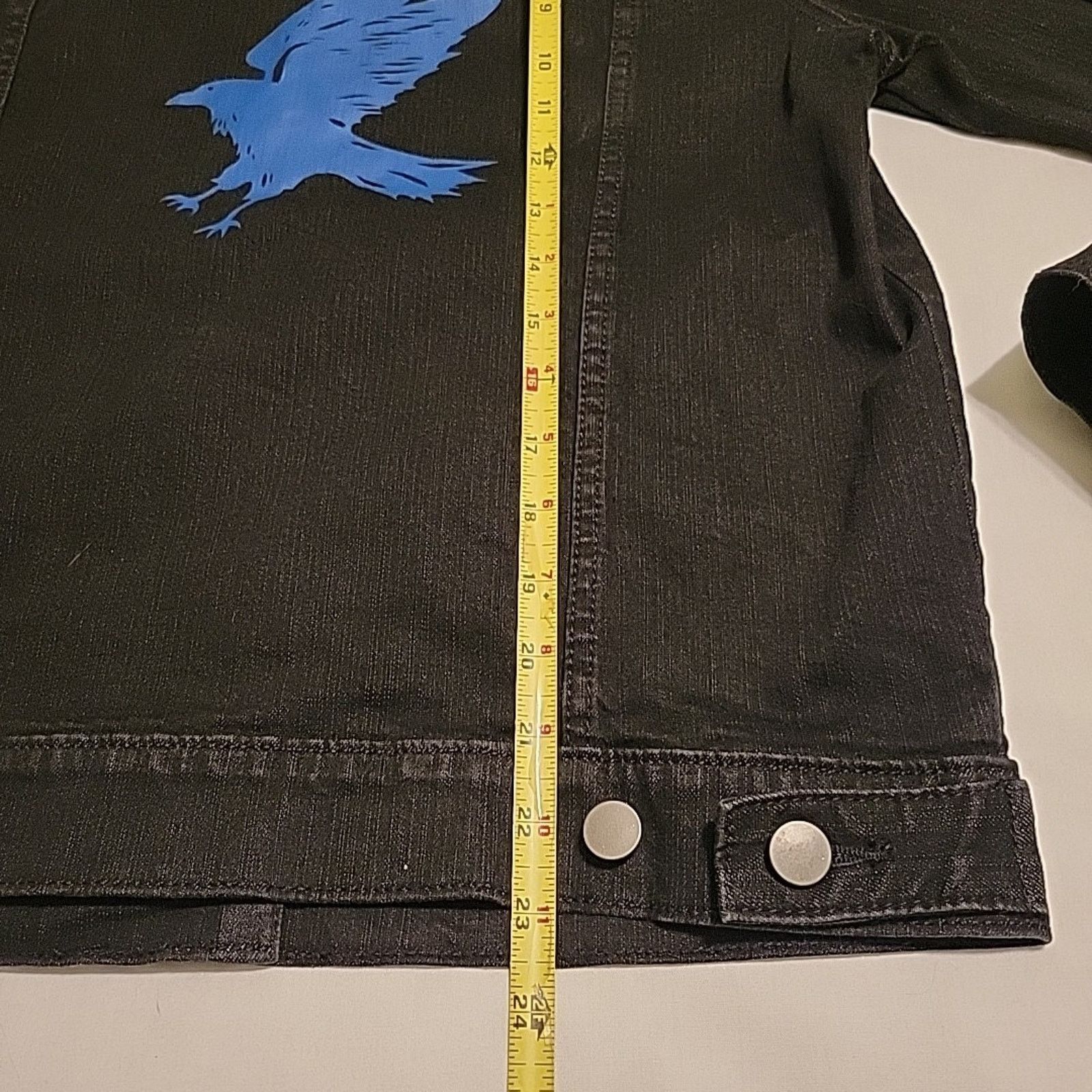 UNIVERSAL PRODUCTS. Harry Potter RavenClaw Denim Trucker Jacket SZ Medium Black Size M / US 6-8 / IT 42-44 - 12 Thumbnail