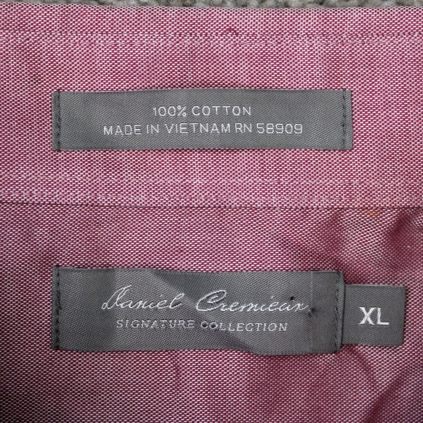 Cremieux Daniel Cremieux Shirt Mens XL Red 100% Cotton Button-Up Short Sleeve Classic Signature Collection Size US XL / EU 56 / 4 - 7 Thumbnail