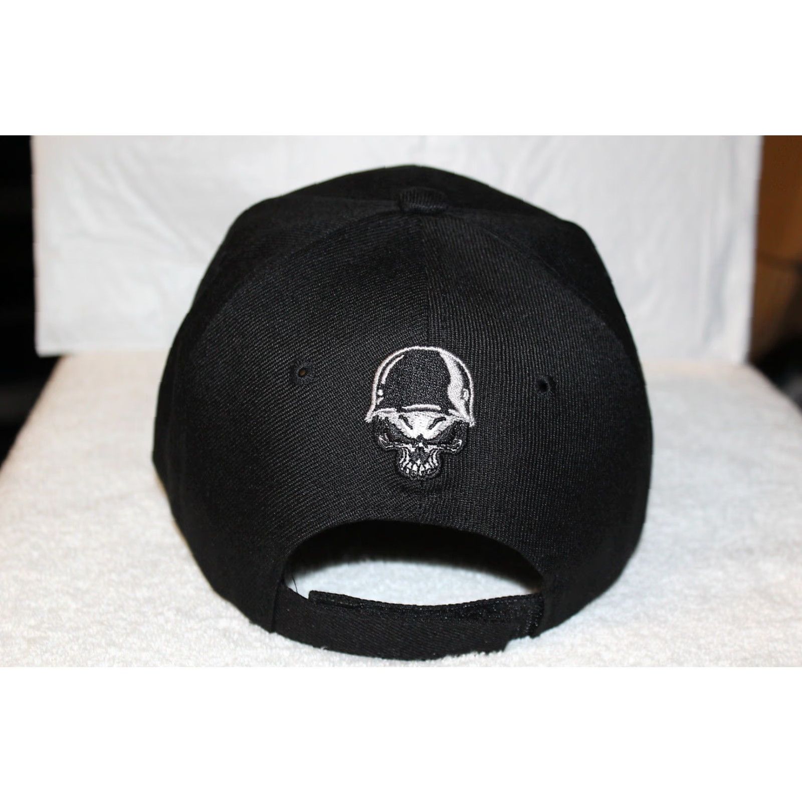 Vintage ACE Biker Skull Flames Baseball Cap Men Adjustable Black Size ONE SIZE - 2 Thumbnail