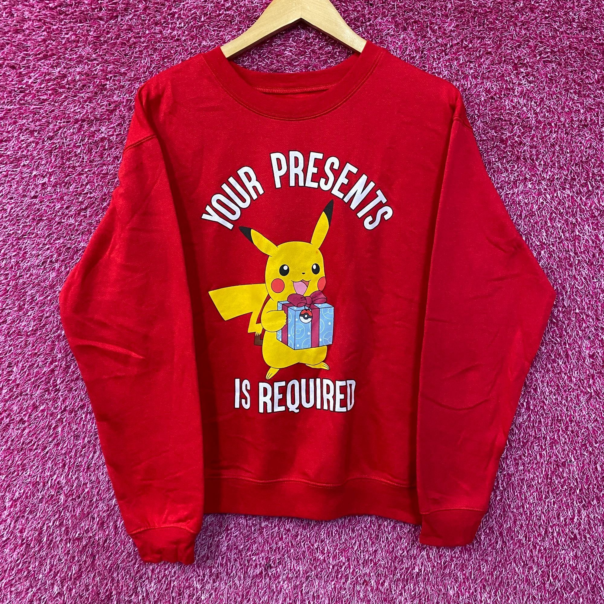 Pokemon Pokemon Pikachu Your Presents Is Required Crewneck Sweatshir Size US M / EU 48-50 / 2 - 1 Thumbnail