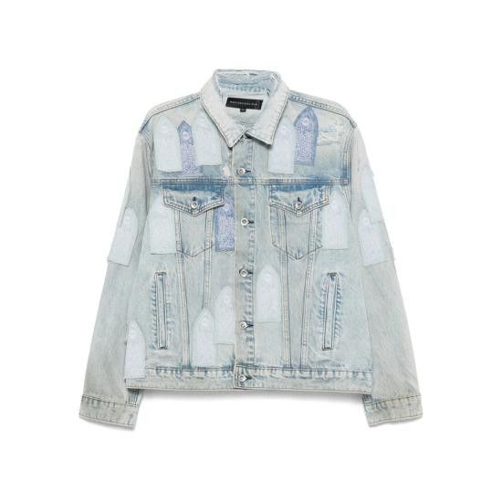 Who Decides War WHO DECIDES WAR Men Denim Jackets PATCHED ARCH D SKY BLUE Size US XXL / EU 58 / 5 - 1 Thumbnail