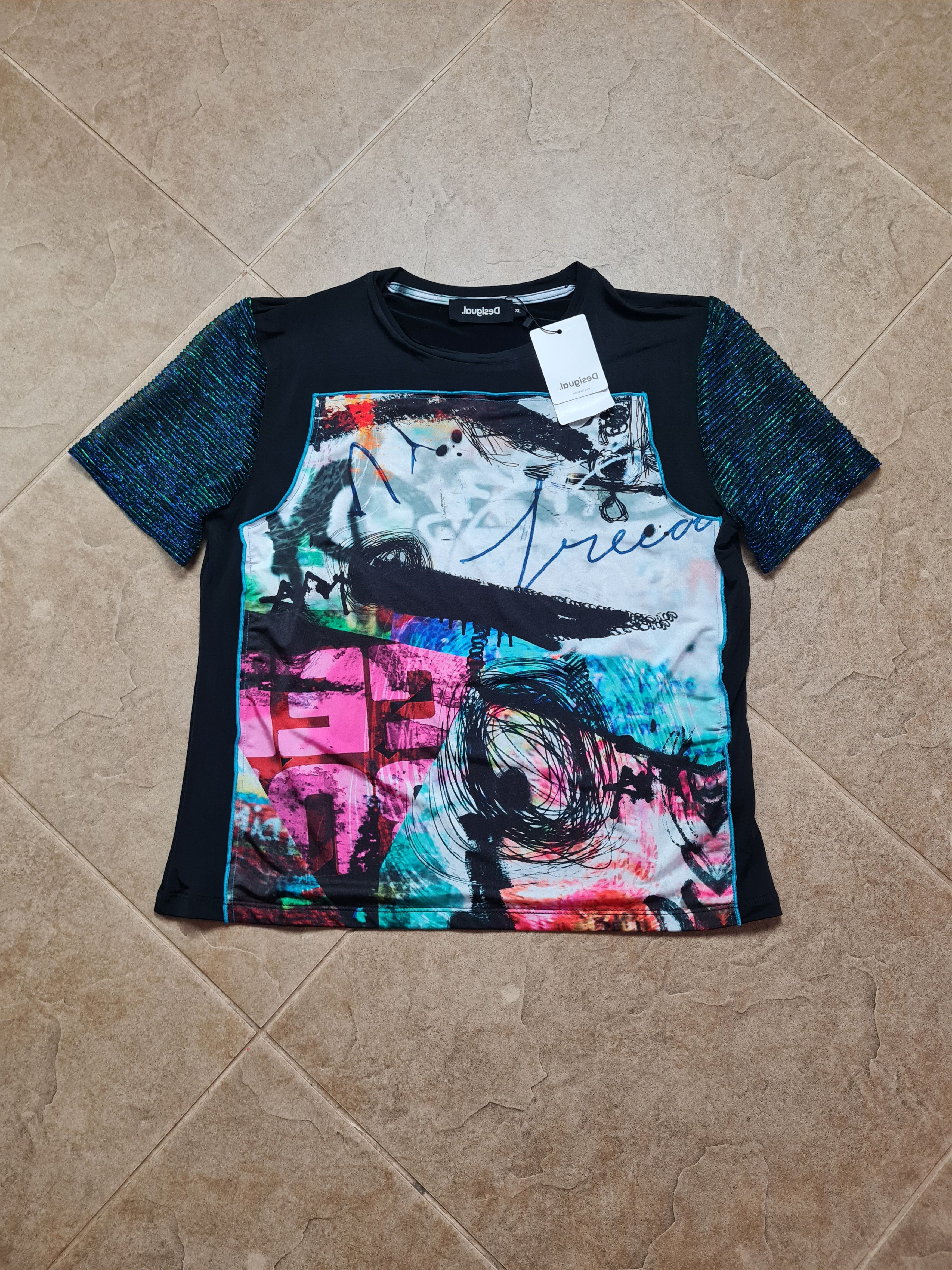Desigual Womens Arty patchwork T-shirt Desigual Multicolor Size Xl Size XL / US 12-14 / IT 48-50 - 6 Thumbnail