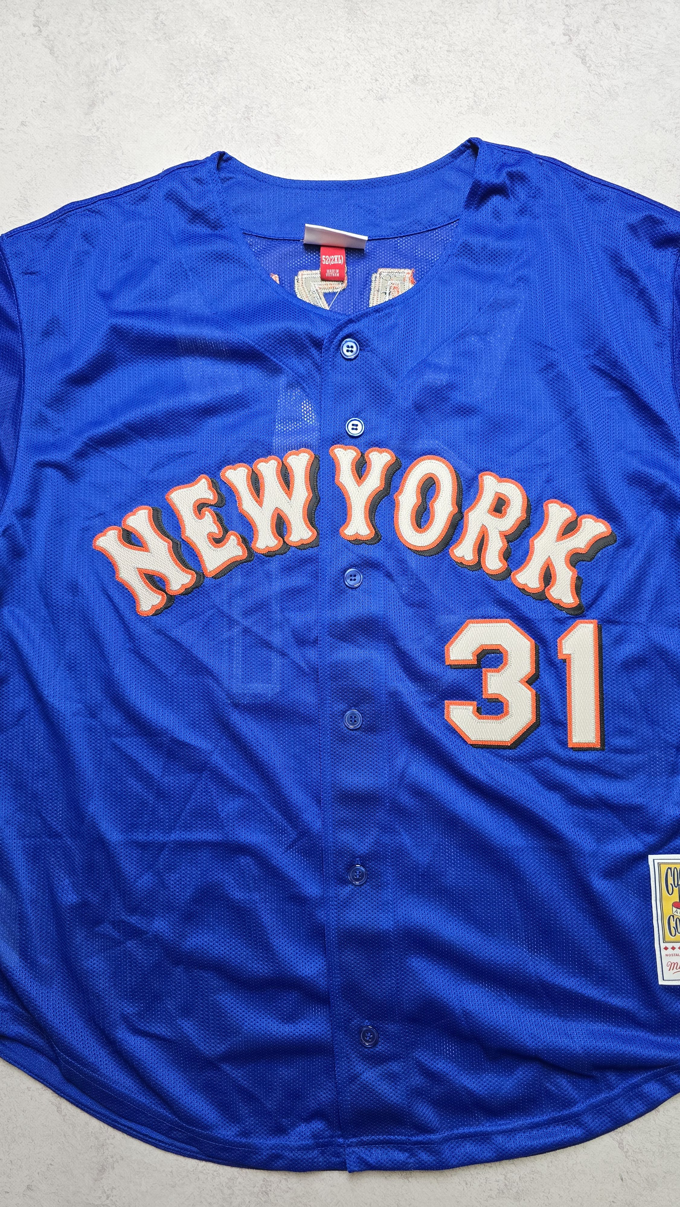 Mitchell & Ness Mike Piazza New York Mets 1999 Button Jersey Size US XXL / EU 58 / 5 - 8 Thumbnail