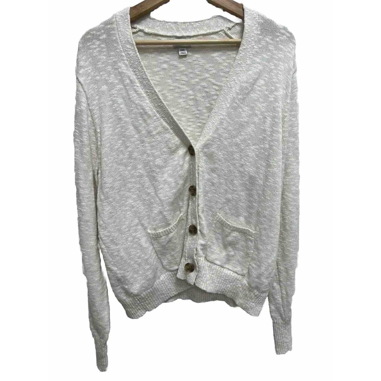 J.Crew J. Crew Cream Cardigan Women's Size XXL Cotton Blend A001474 Size XXL / US 16-18 / IT 52-54 - 2 Thumbnail