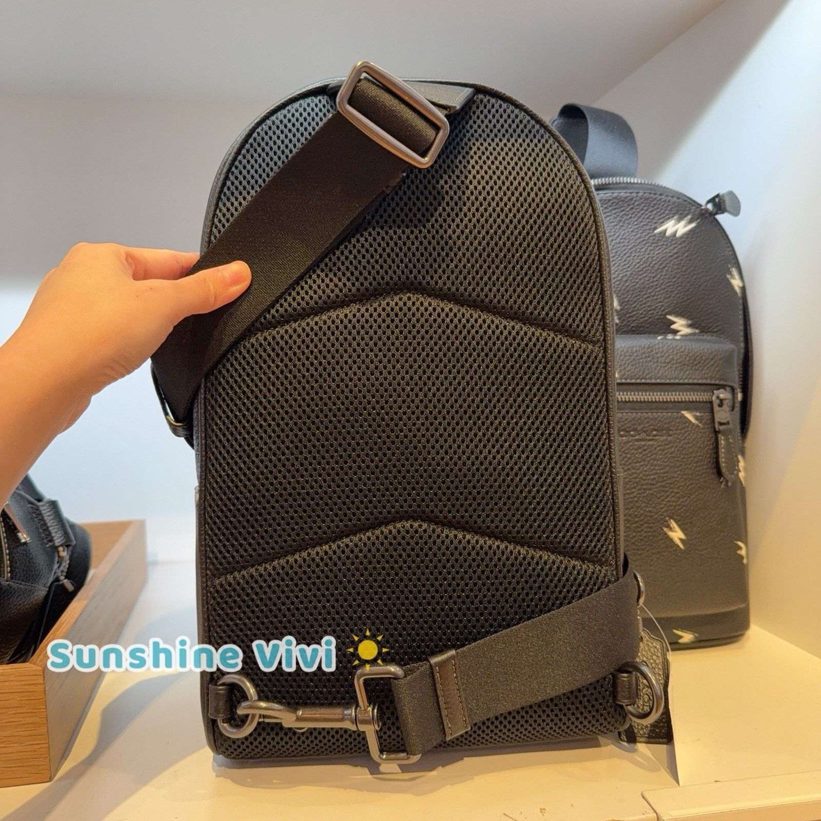 Coach NWT Coach West Pack With Lightning Bolt CDC77 Gunmetal/Black Size ONE SIZE - 3 Thumbnail