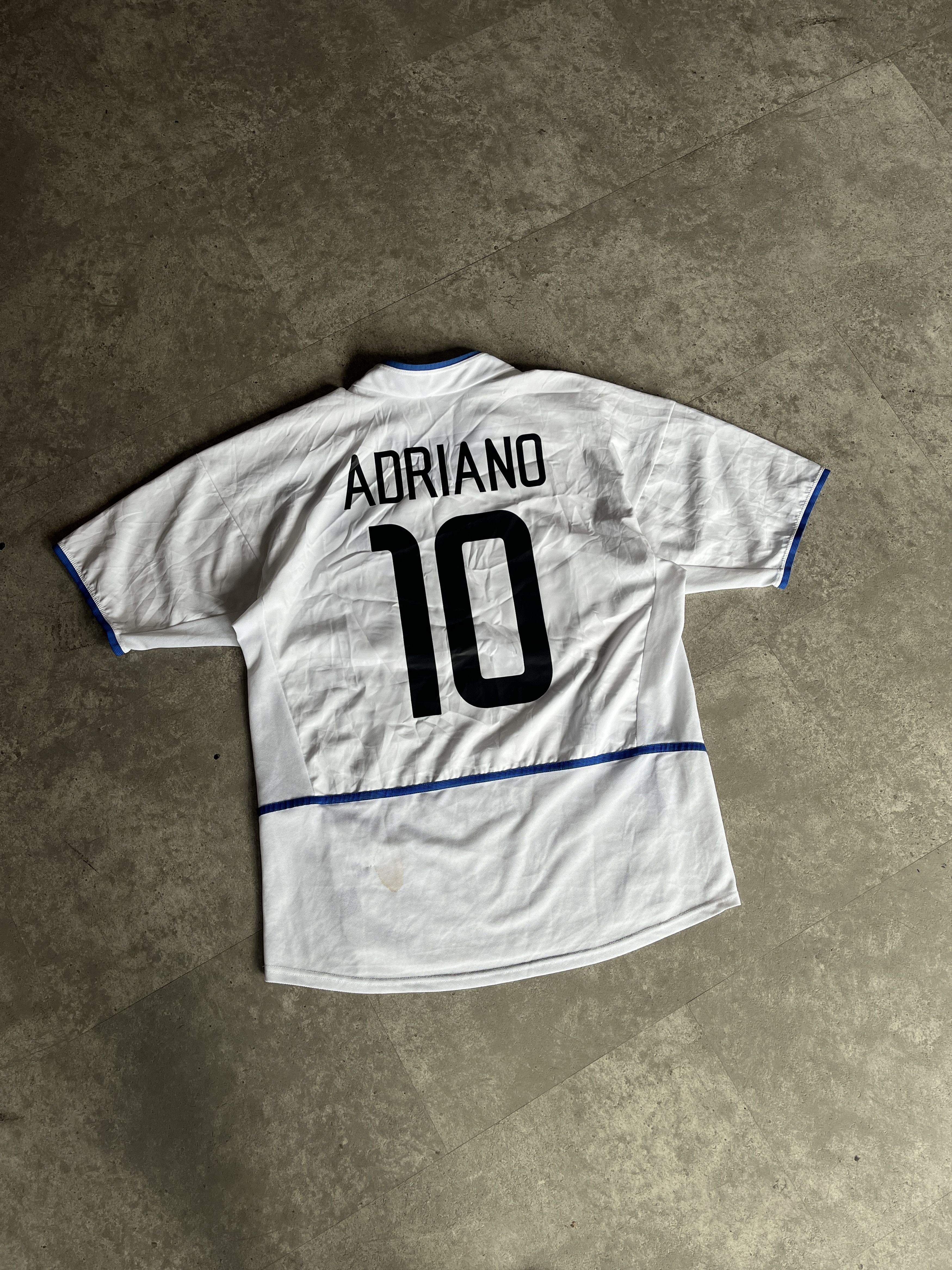 Nike INTER MILAN AWAY 2002/03 "ADRIANO" JERSEY Size US M / EU 48-50 / 2 - 4 Thumbnail