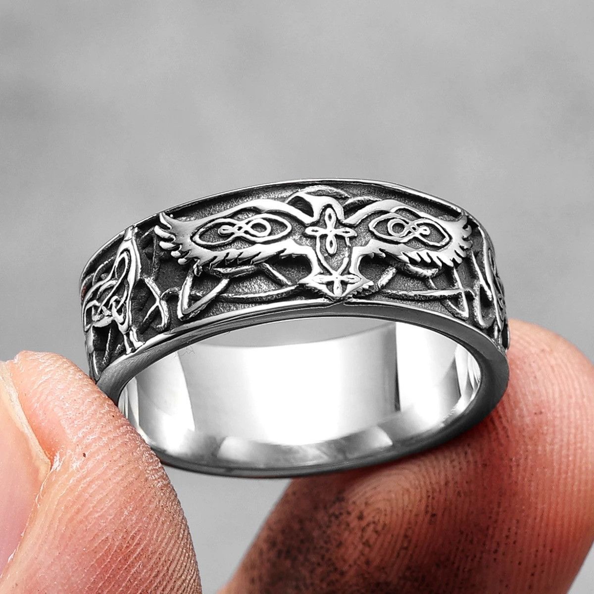 Jewelry Phoenix Totem Ring Streetwear Jewelry Fashion Gift Size ONE SIZE - 4 Thumbnail