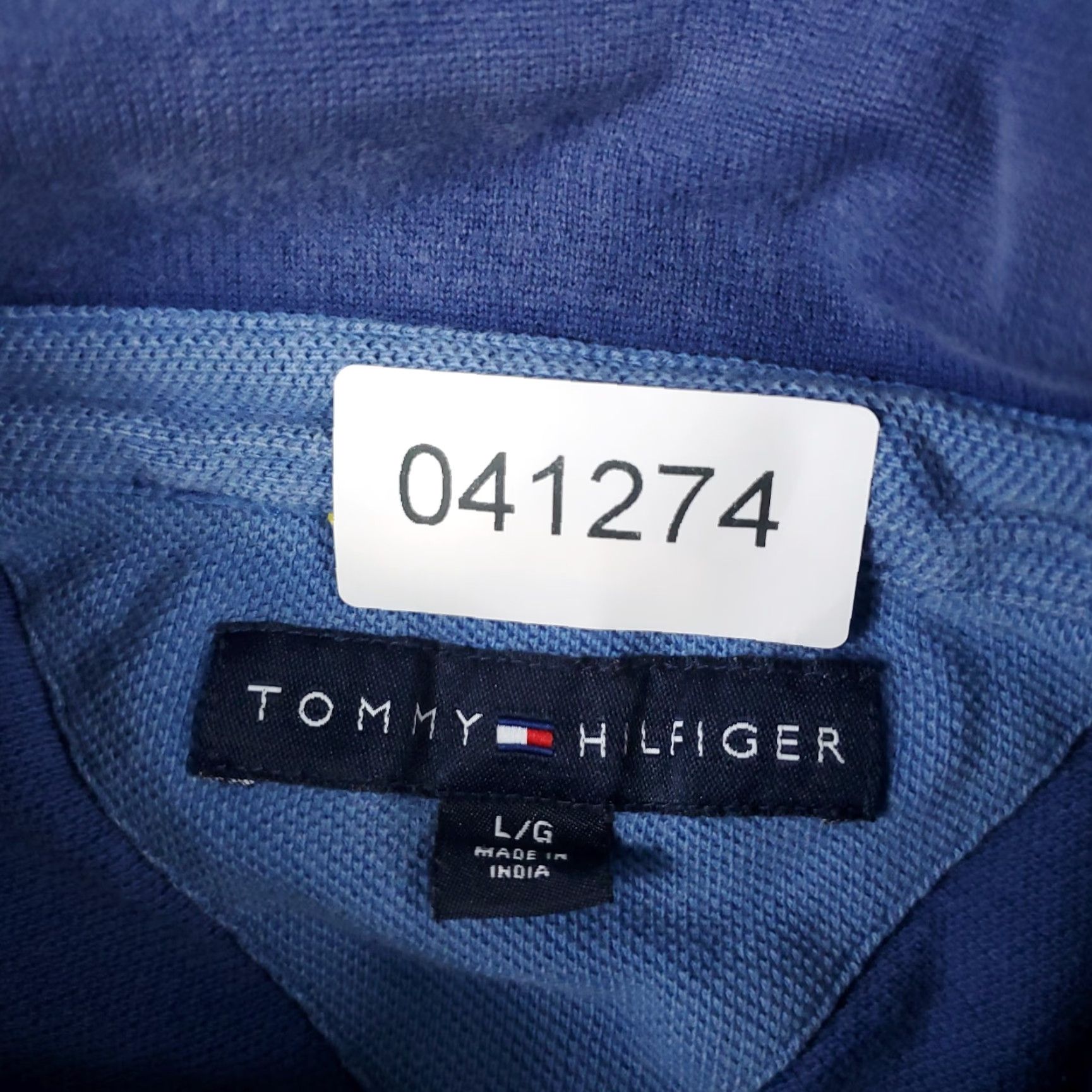 Tommy Hilfiger Tommy Hilfiger Polo Shirt Men's Large Blue Striped Casual Short Sleeve Activewear Size US L / EU 52-54 / 3 - 6 Thumbnail