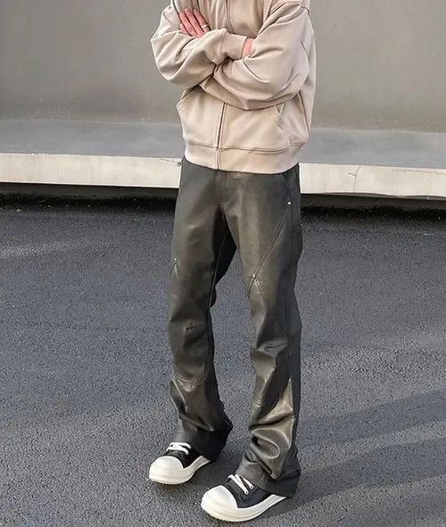 Japanese Brand Ishida x Yuri Straight Leg Stacked PU Leather a pant Size US 30 / EU 46 - 6 Thumbnail