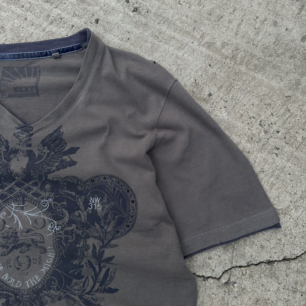 NEXT Vintage Japanese Style Next V Neck T-shirts Grunge Y2K 00s Size US S / EU 44-46 / 1 - 3 Thumbnail